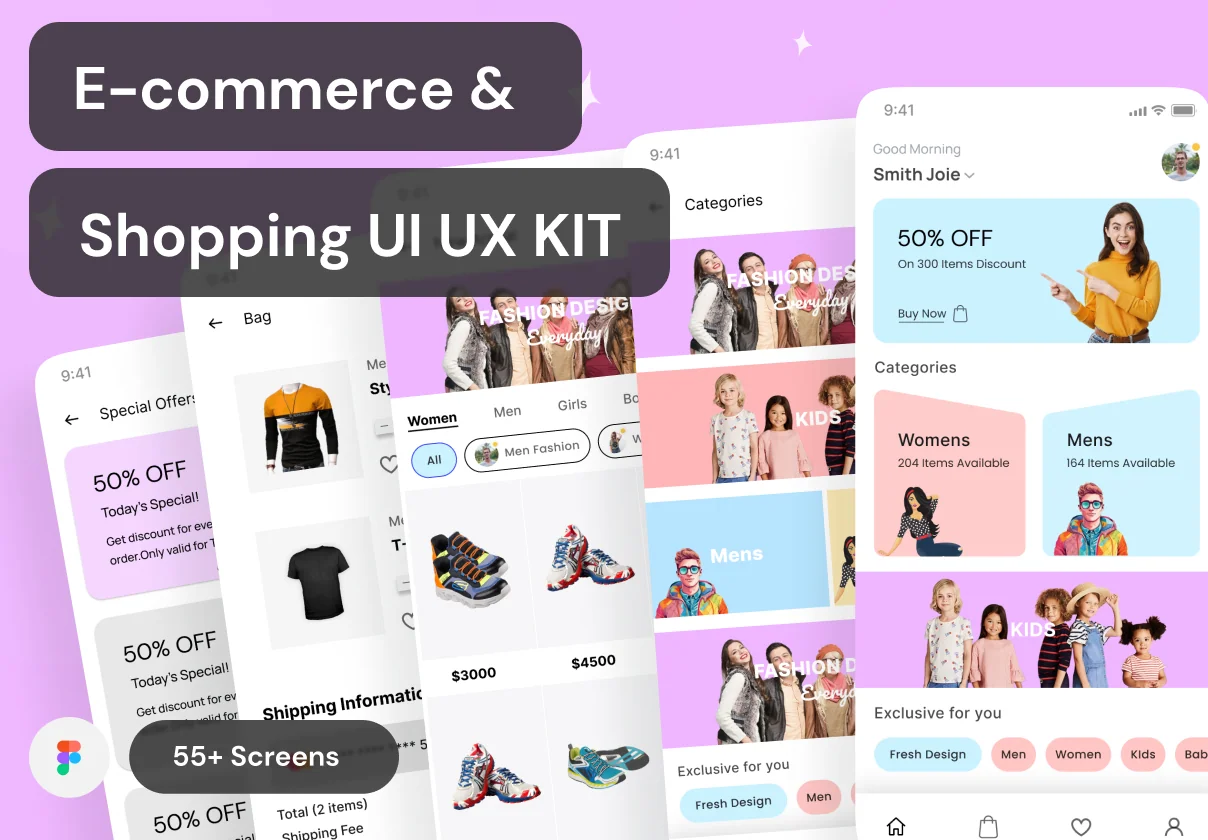 E-Commerce Shopping Mobile App UI Kits