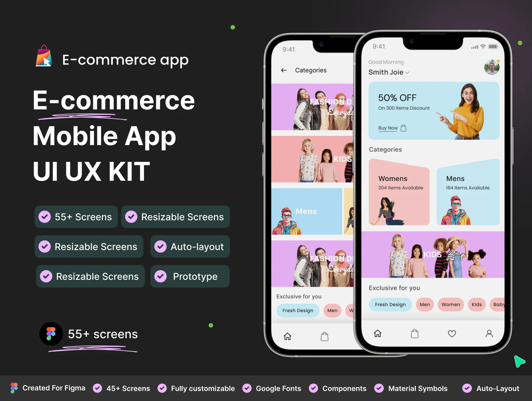 E-Commerce Shopping Mobile App UI Kits