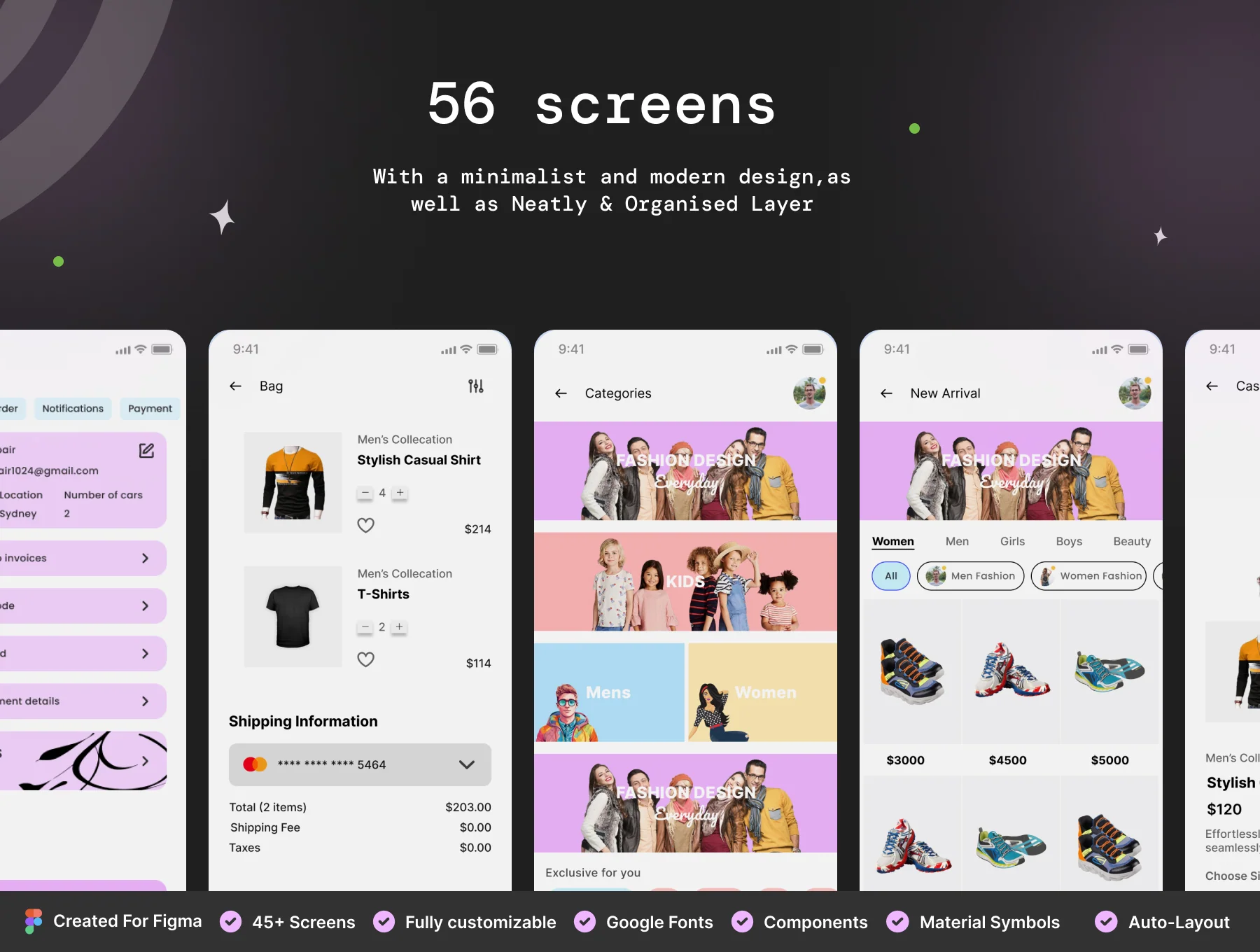 E-Commerce Shopping Mobile App UI Kits 3