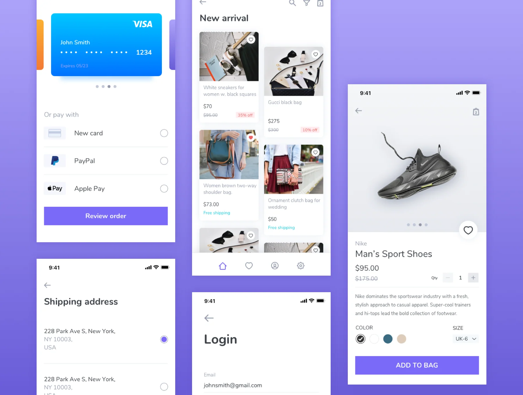 E-commerce UI kit for mobile 2