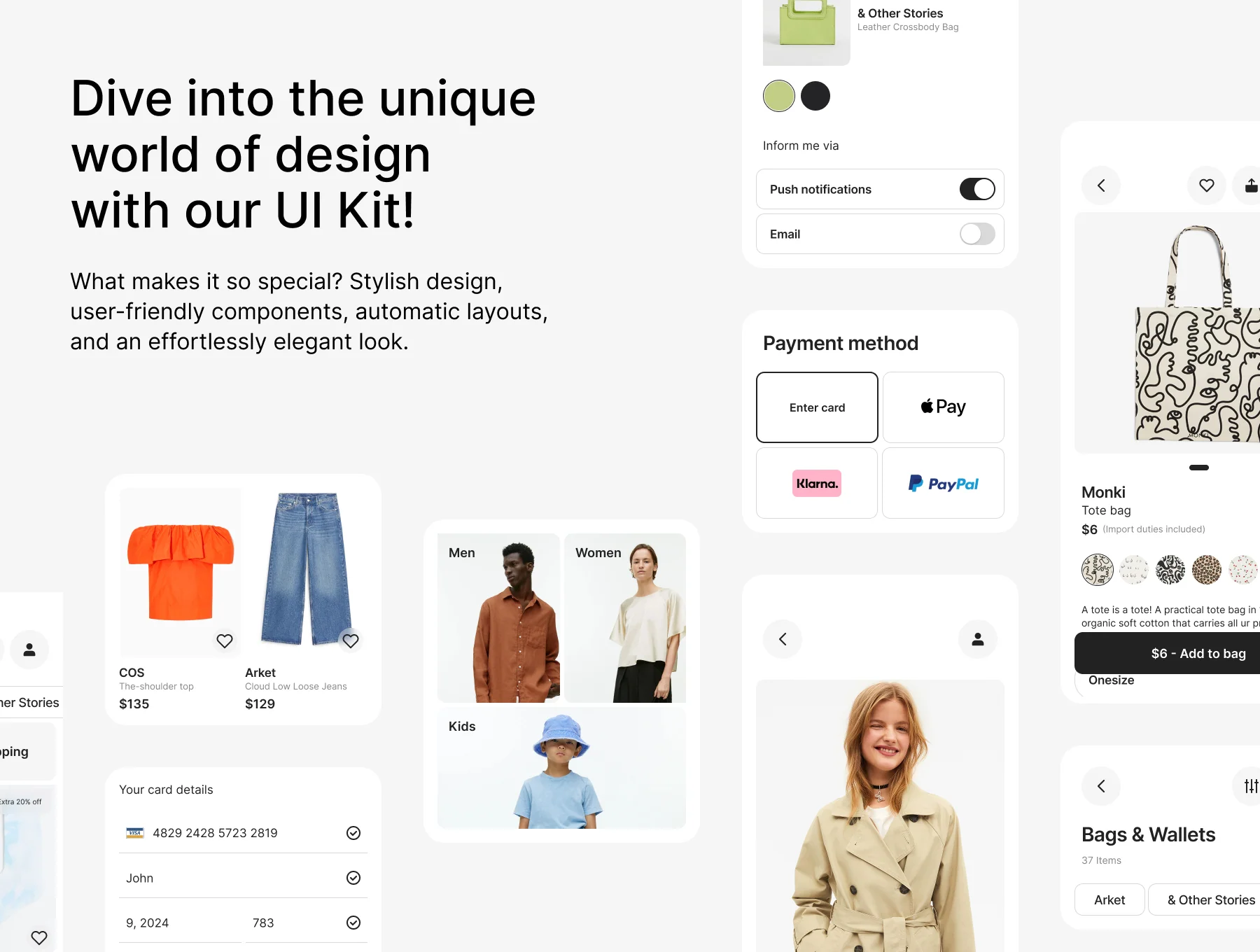 E-commerce UI KIT mobile online shop 2