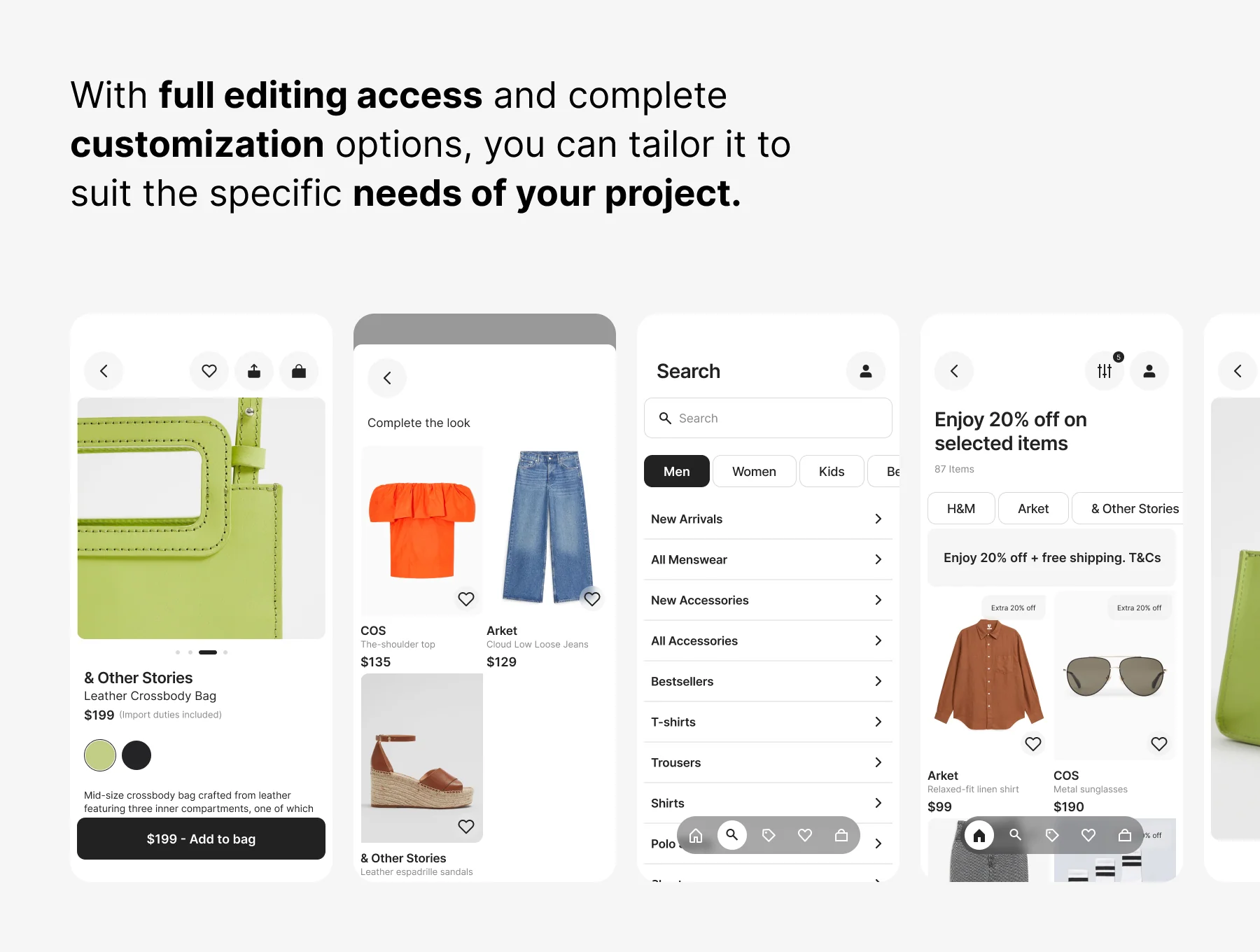 E-commerce UI KIT mobile online shop 5