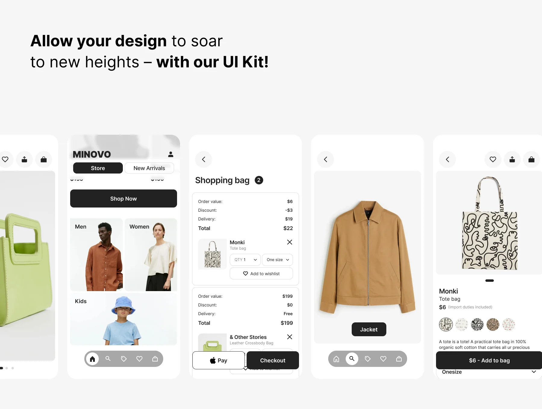 E-commerce UI KIT mobile online shop 6