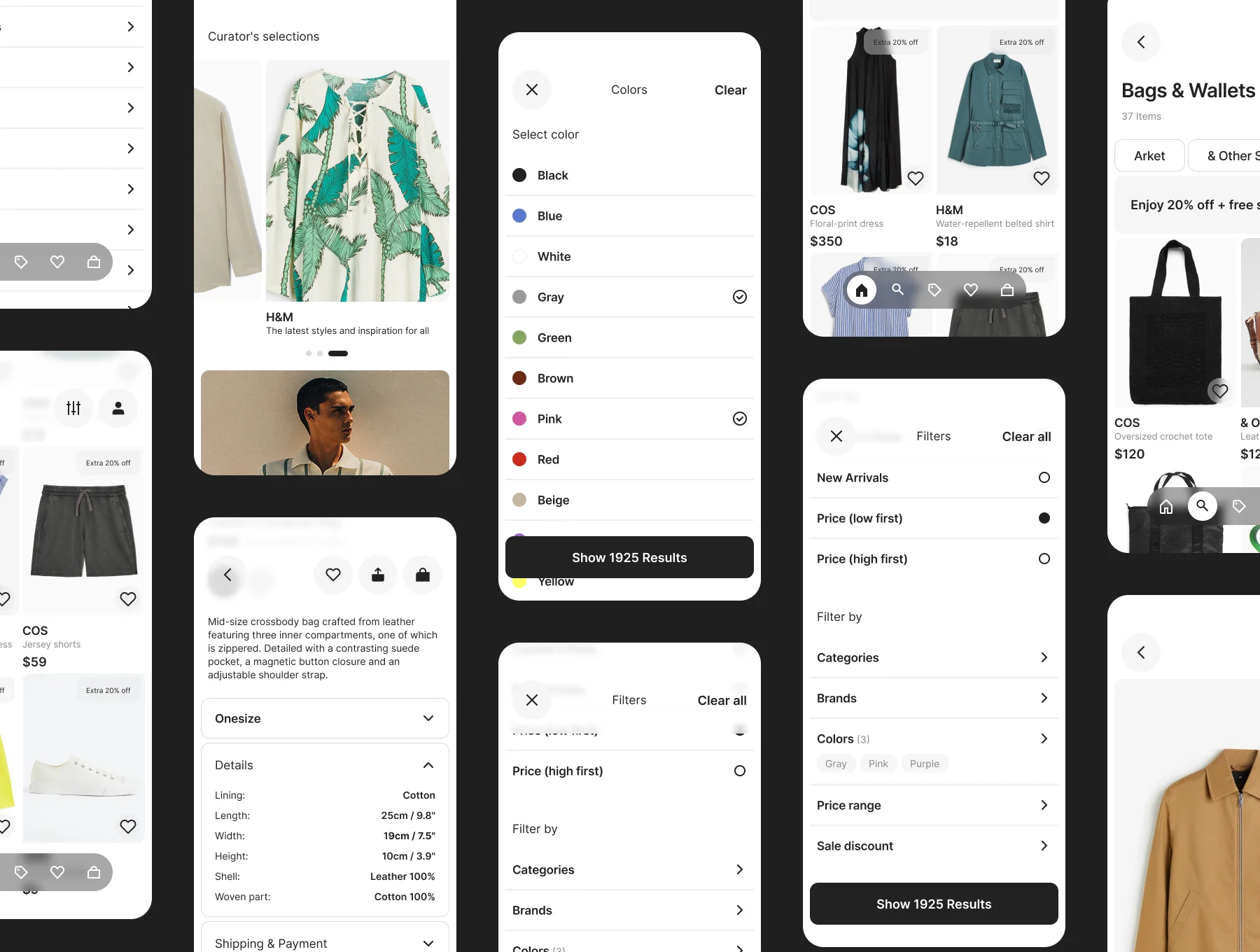 E-commerce UI KIT mobile online shop 8