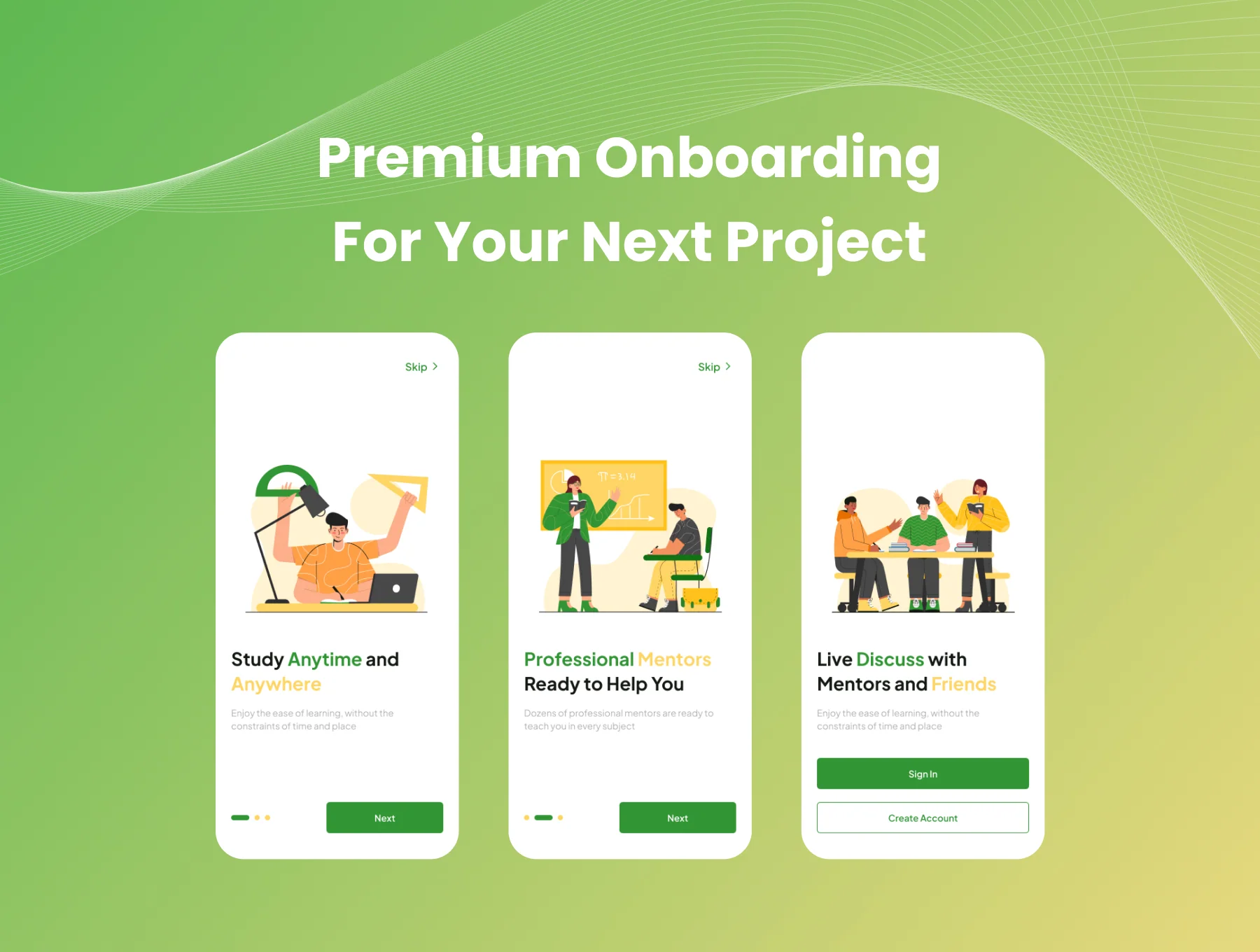 E-Course Mobile App UI KIT 2