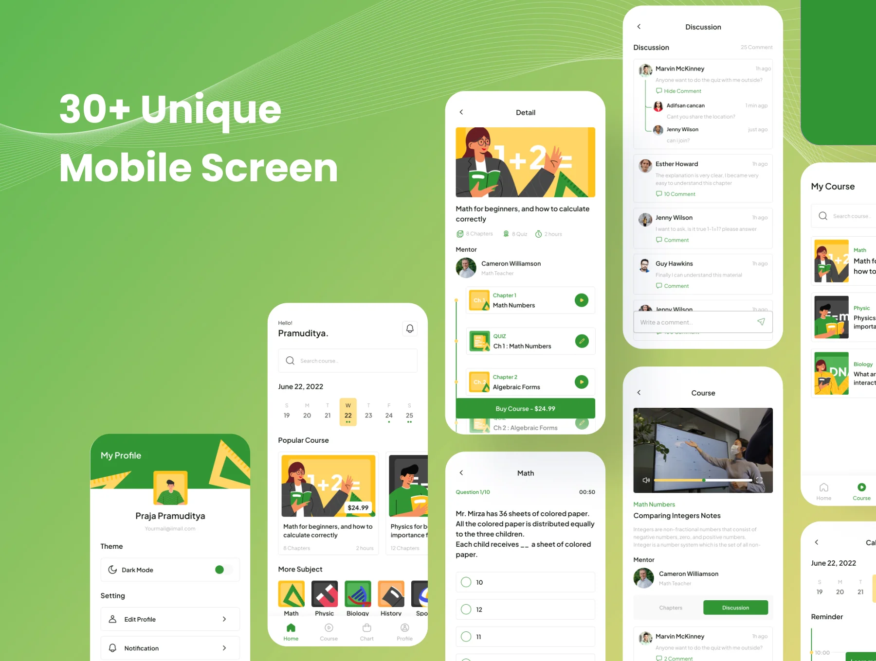 E-Course Mobile App UI KIT 5