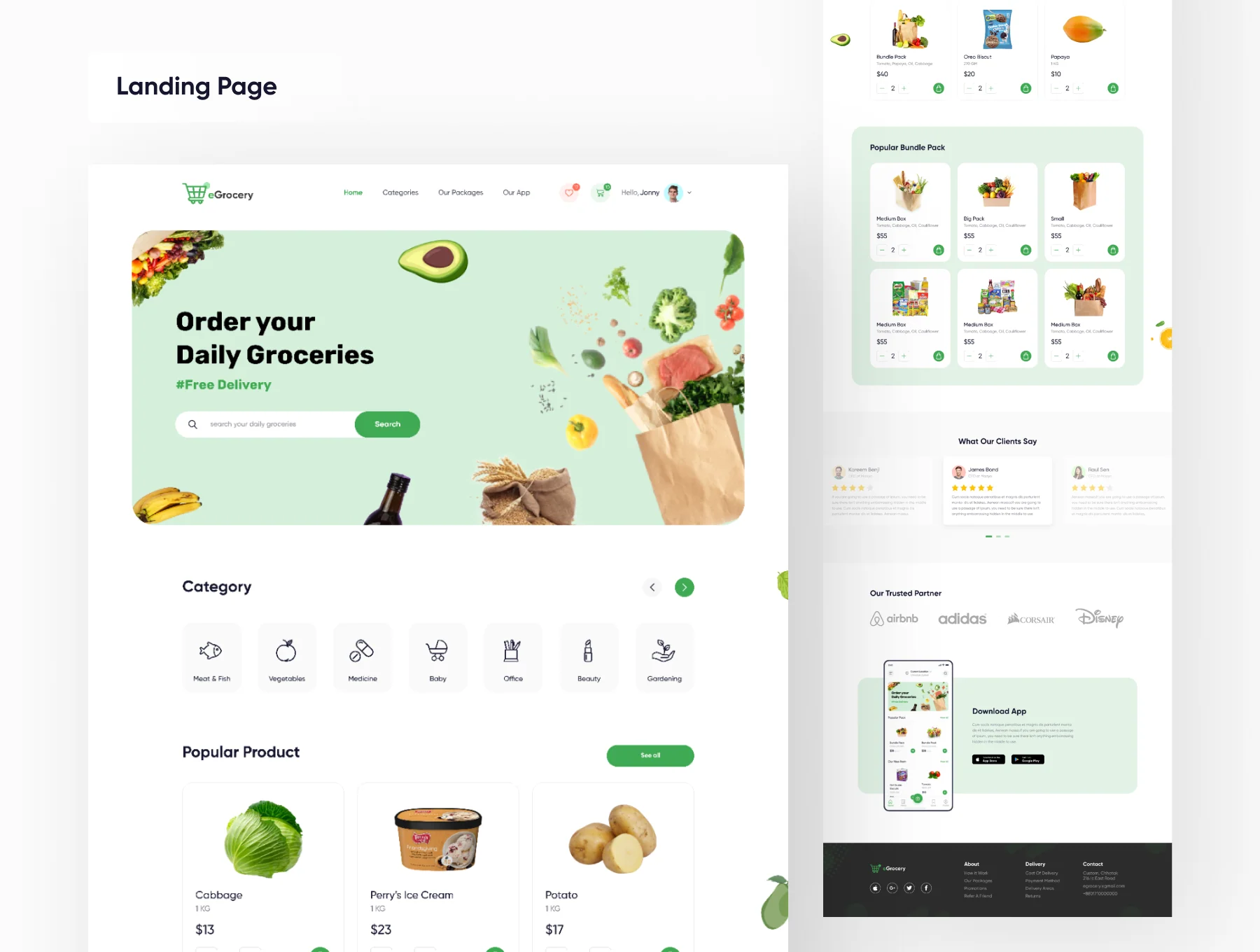 E Grocery App UI Kit 2