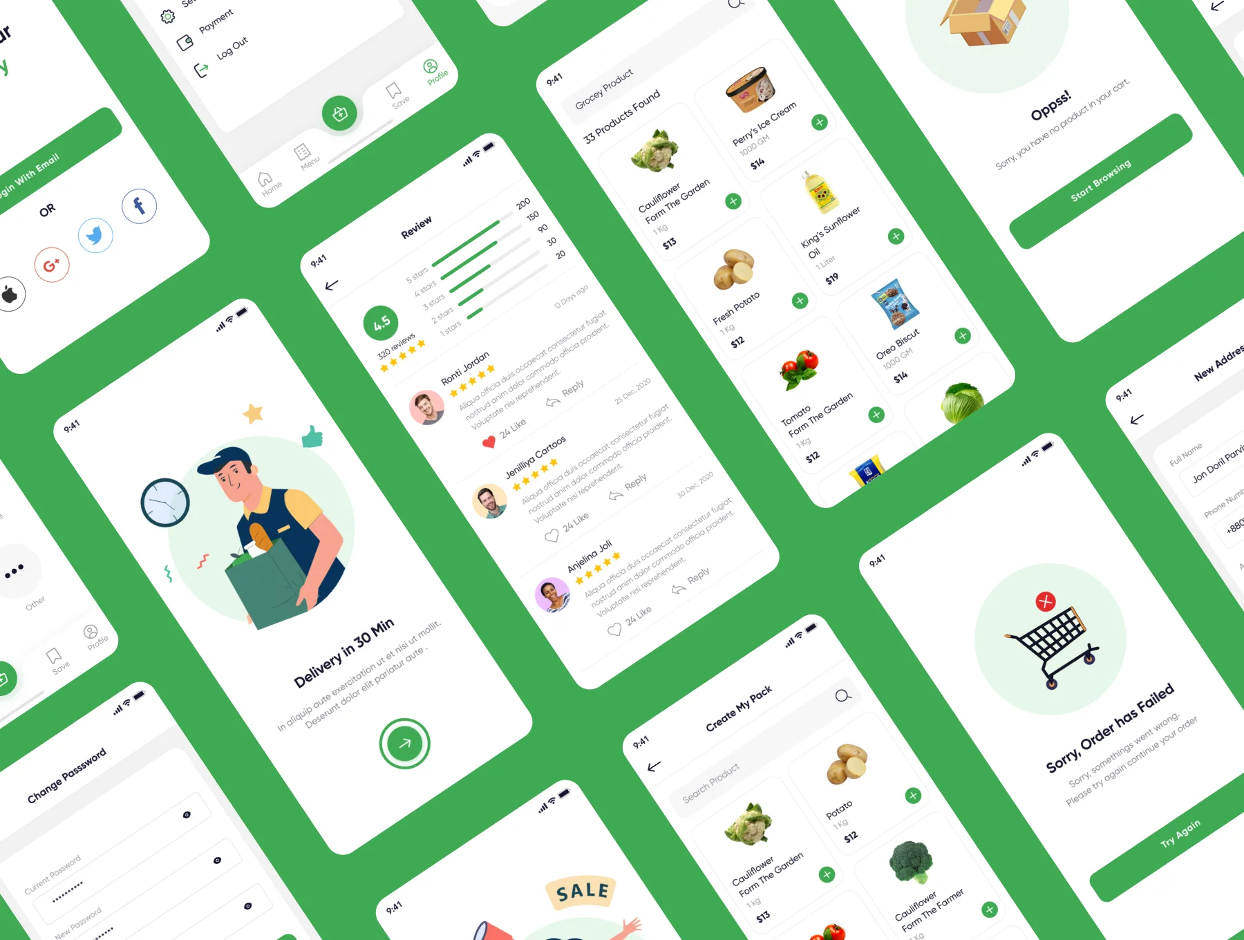 E Grocery App UI Kit 6