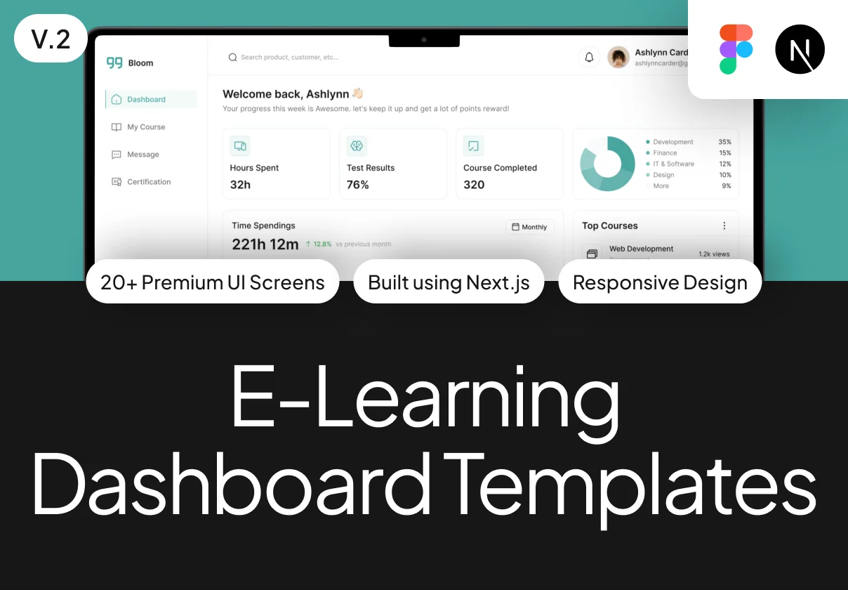 E-Learning Dashboard Templates