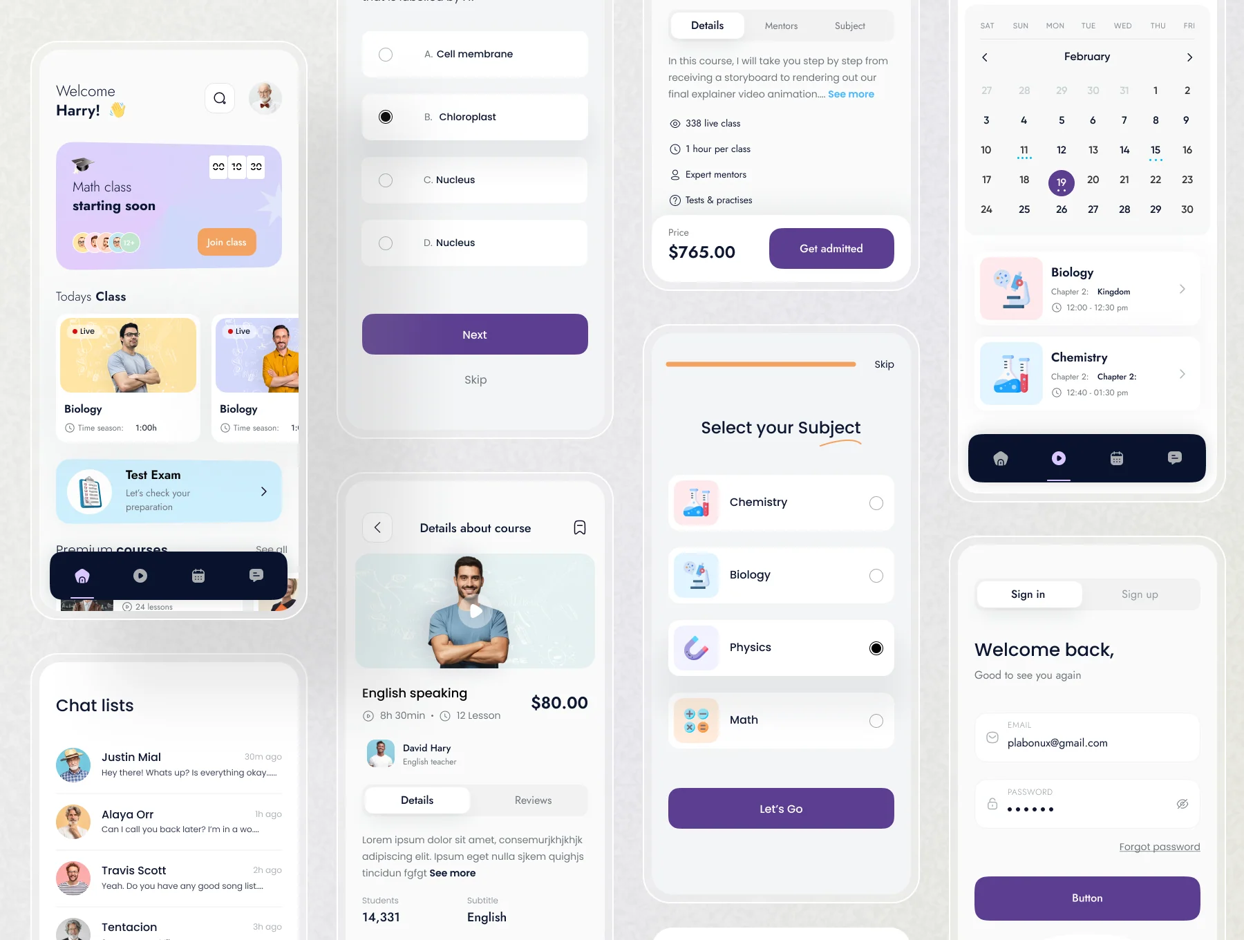 E-learning Mobile App_ios_kit 3