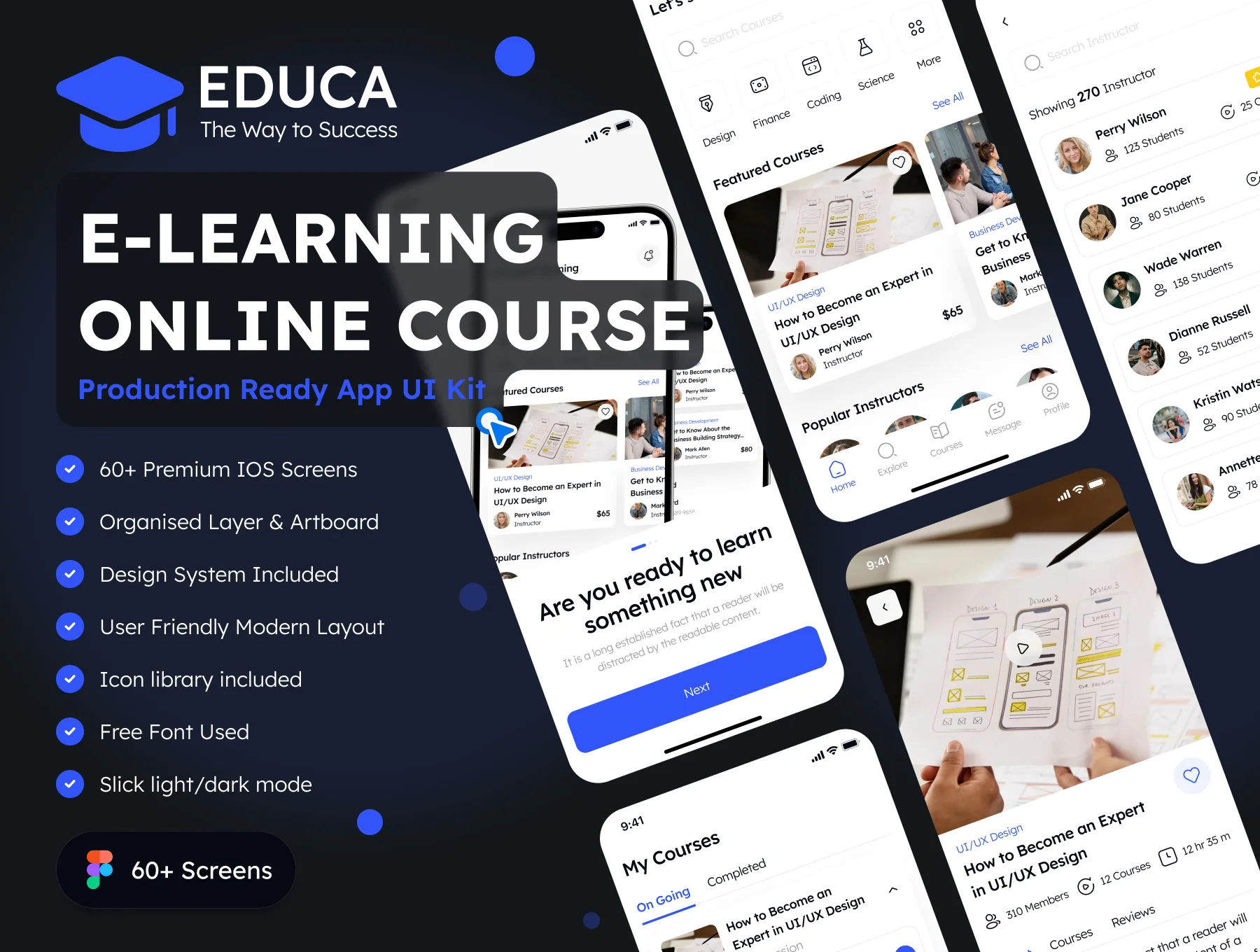 E-Learning Online Course App UI Kit
