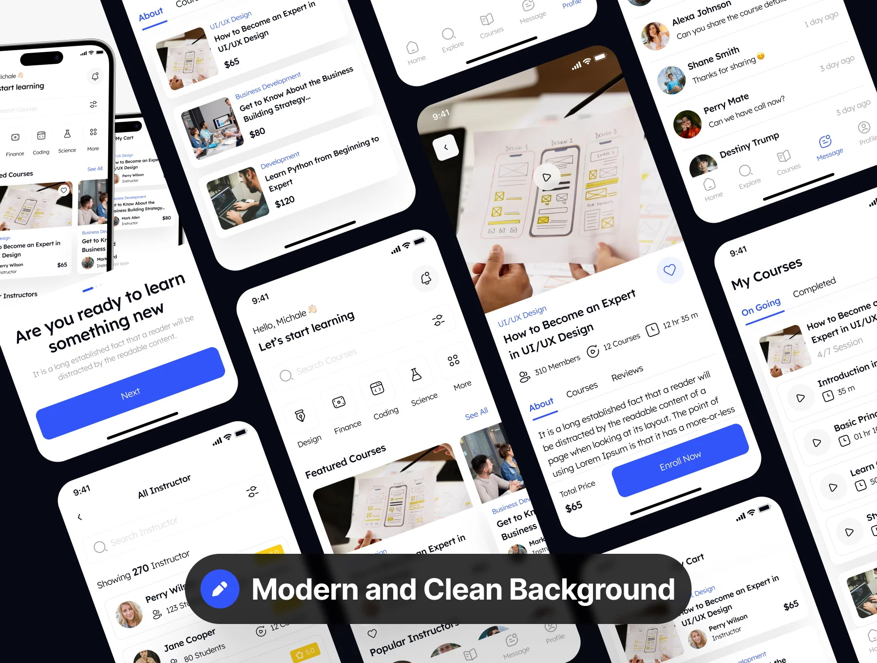 E-Learning Online Course App UI Kit 2