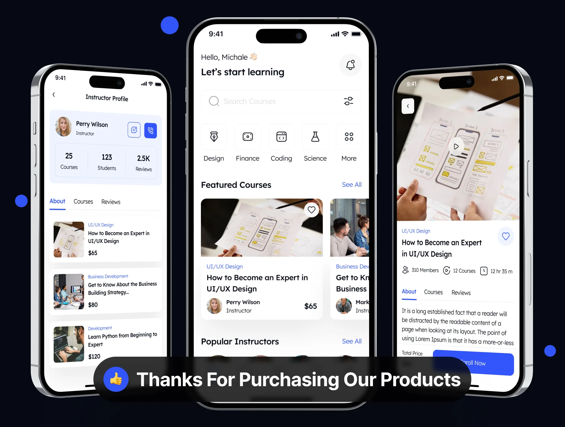 E-Learning Online Course App UI Kit 8