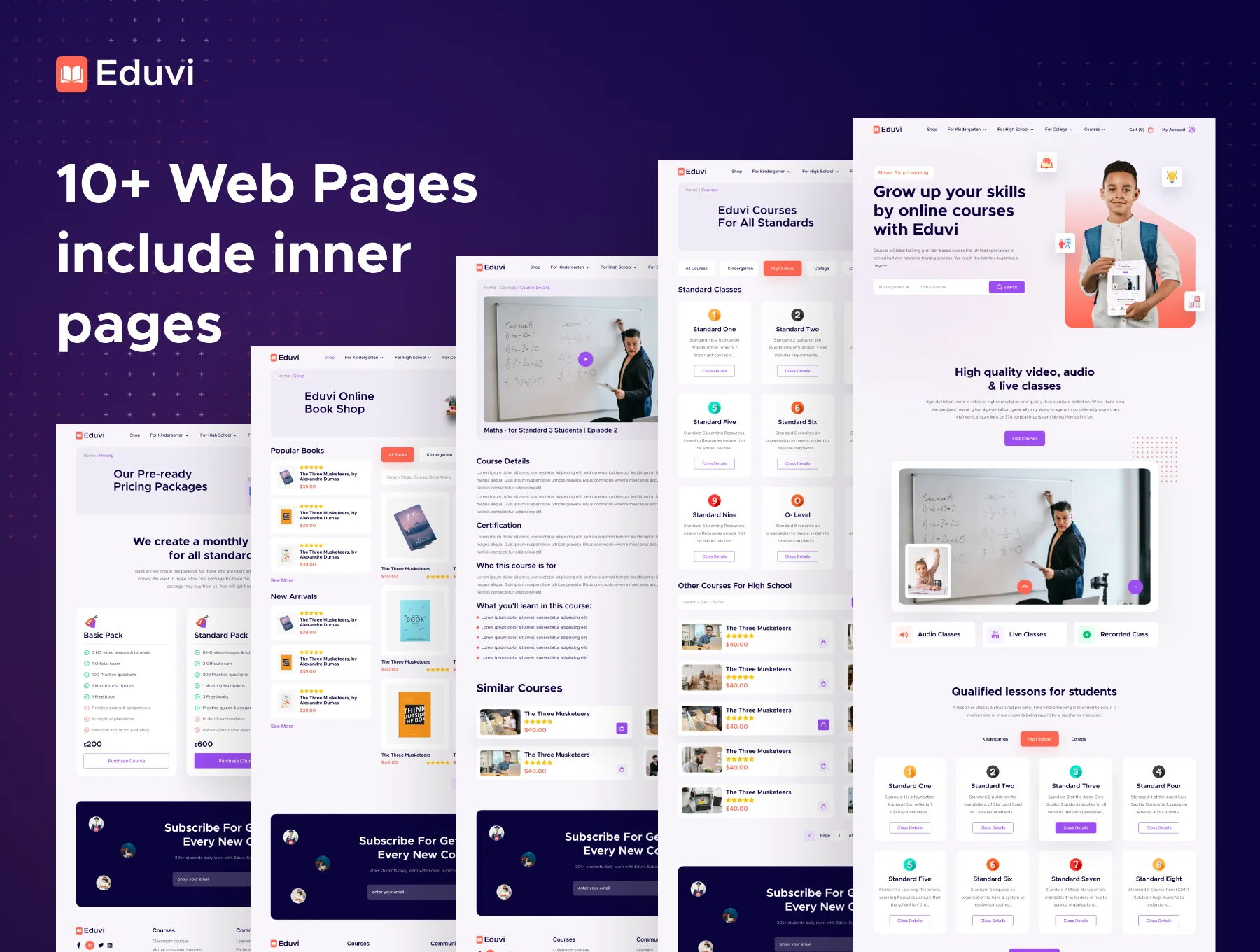 Eduvi: E-learning Web UI Kit 2