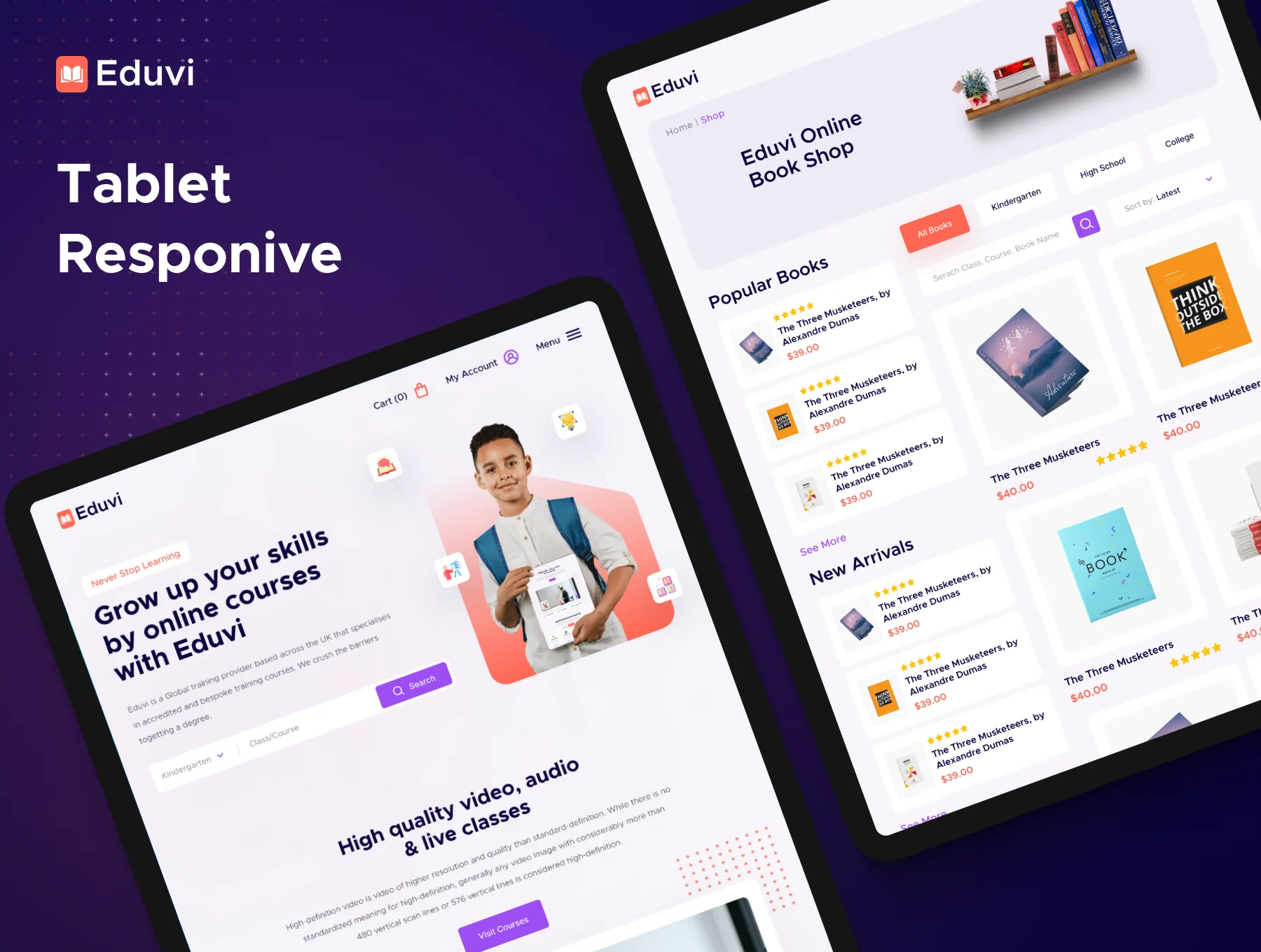 Eduvi: E-learning Web UI Kit 4