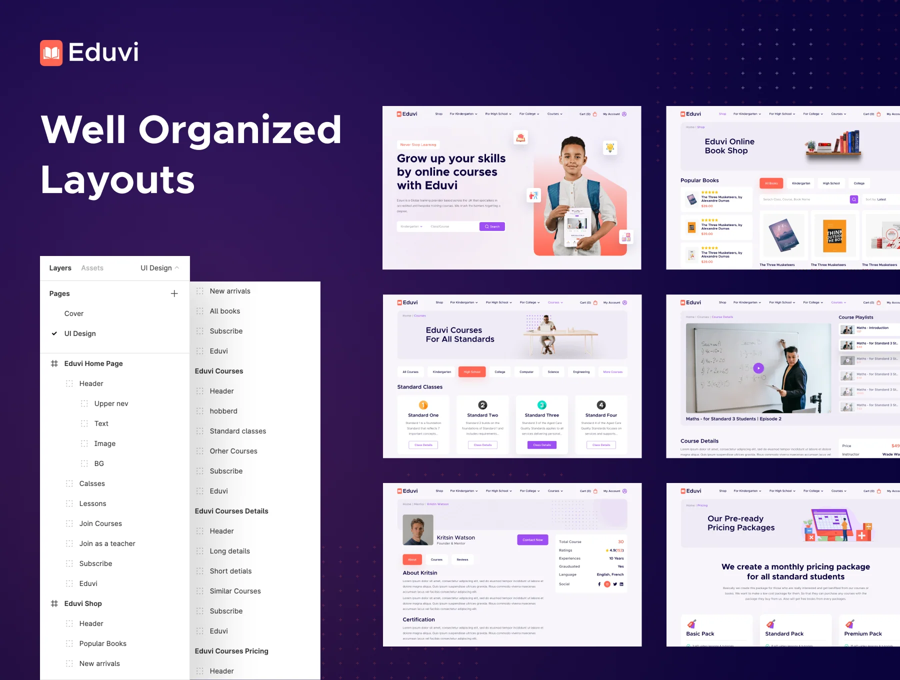 Eduvi: E-learning Web UI Kit 6