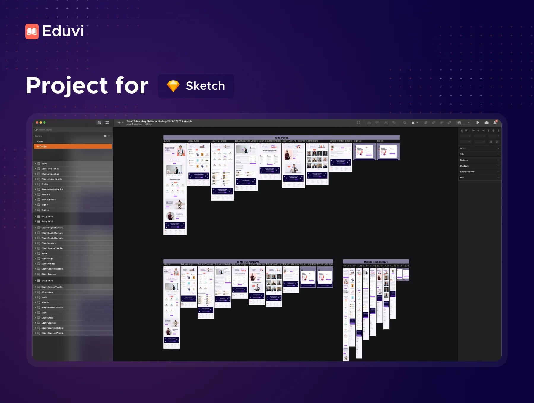 Eduvi: E-learning Web UI Kit 8
