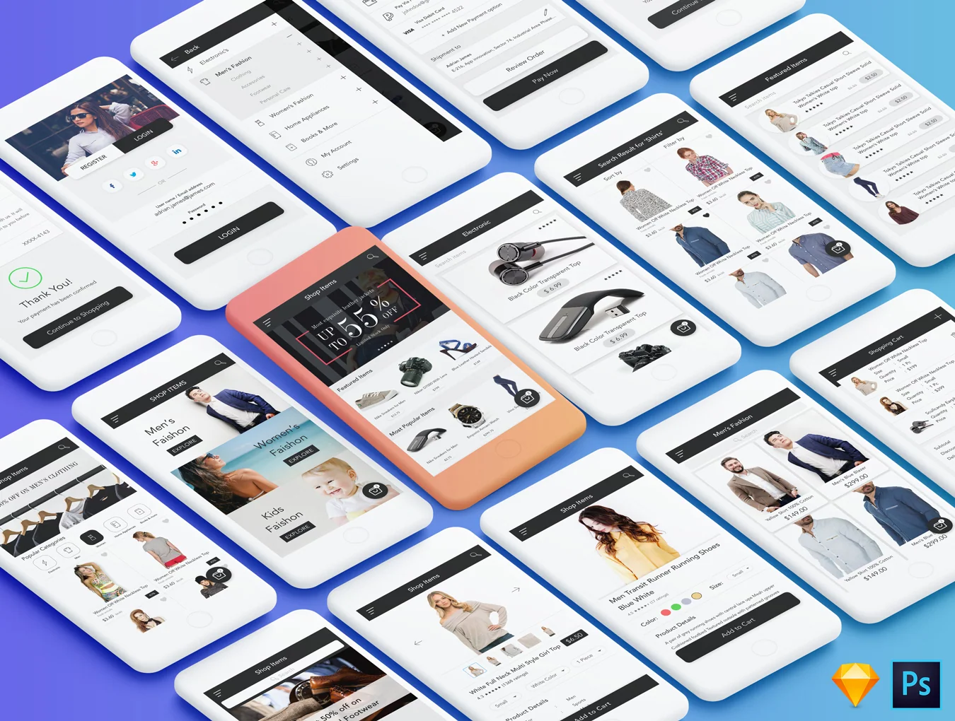 E Shop App UI Kit