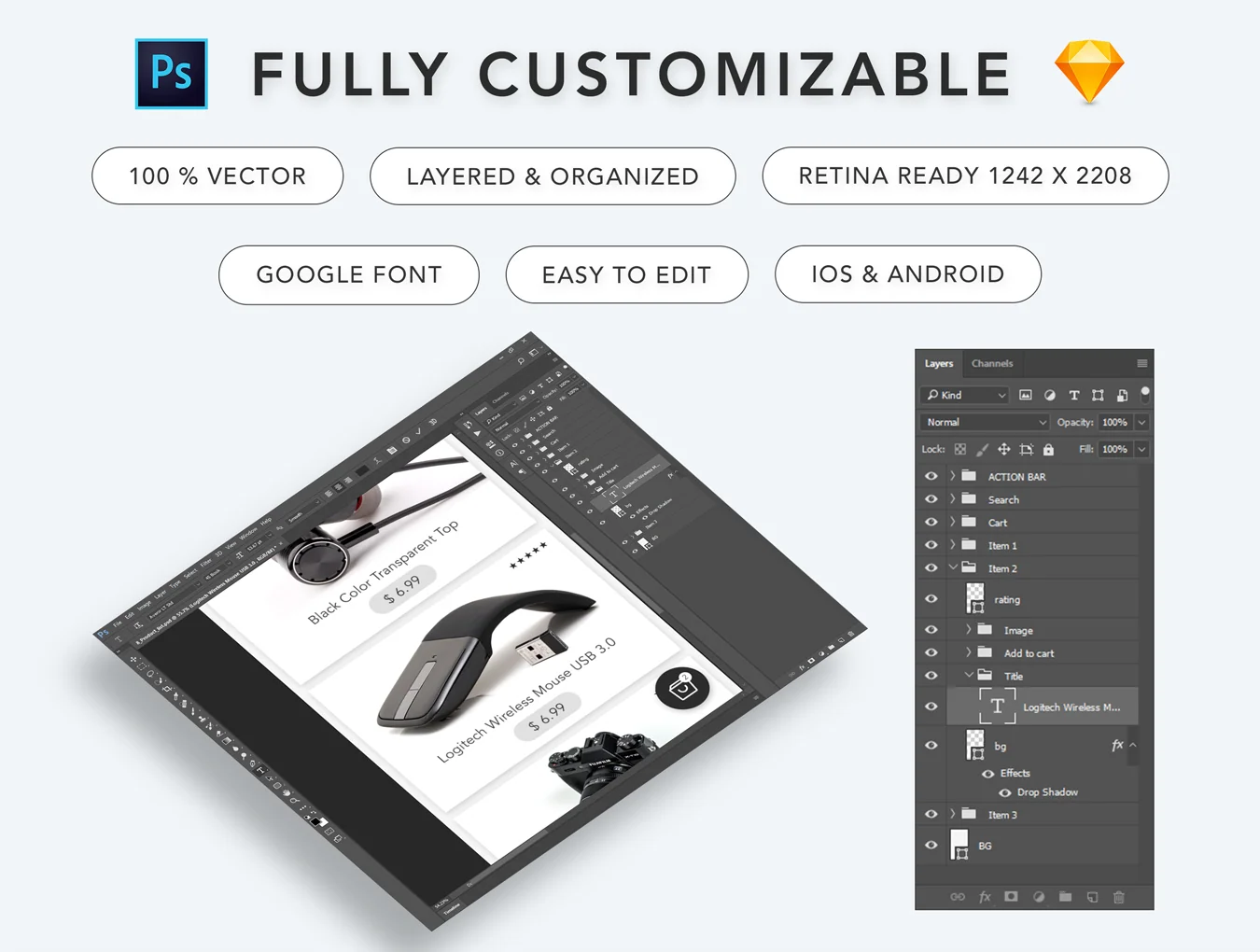 E Shop App UI Kit 2
