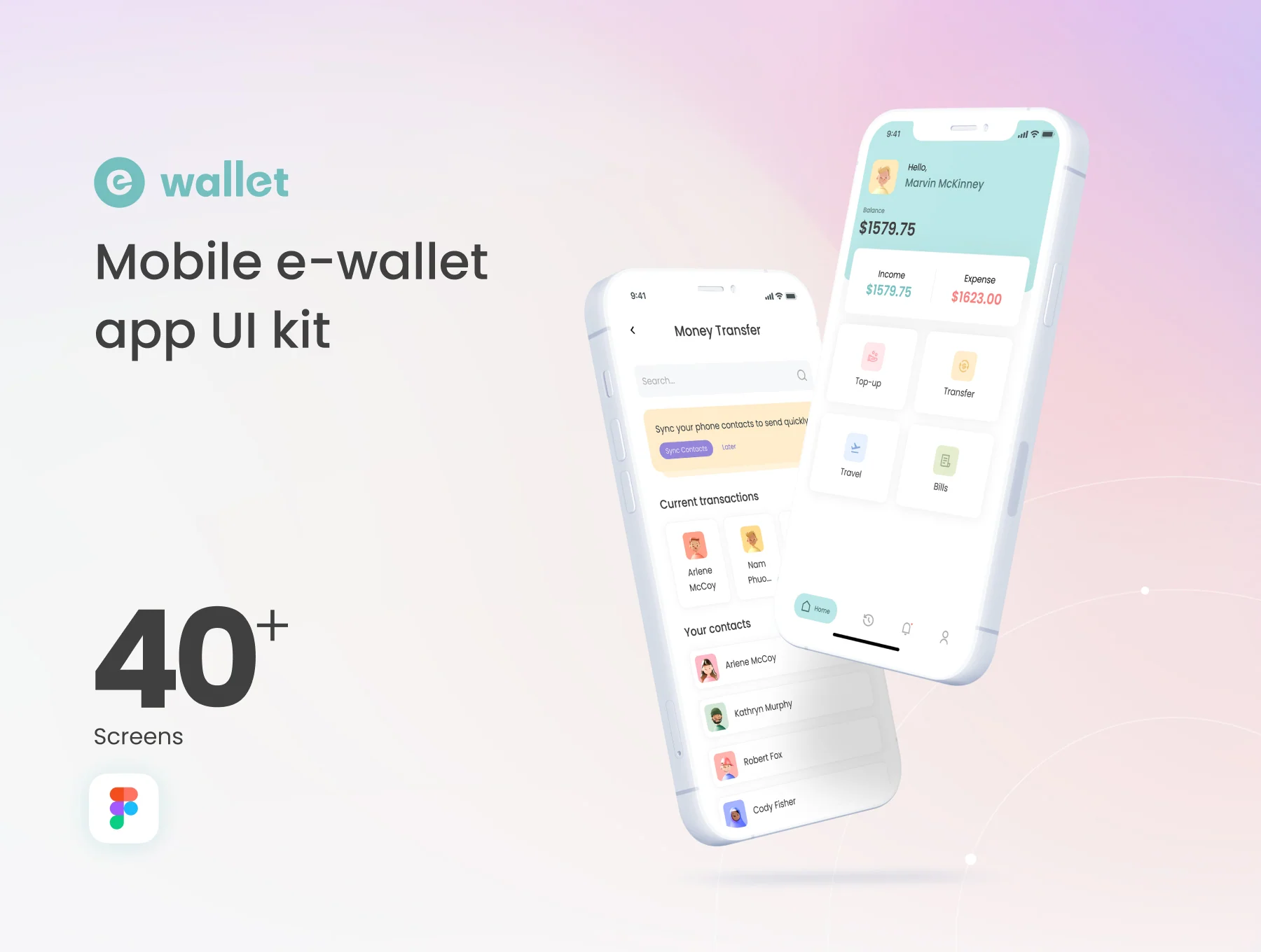 E Wallet : Money Transfer Mobile UI Kit