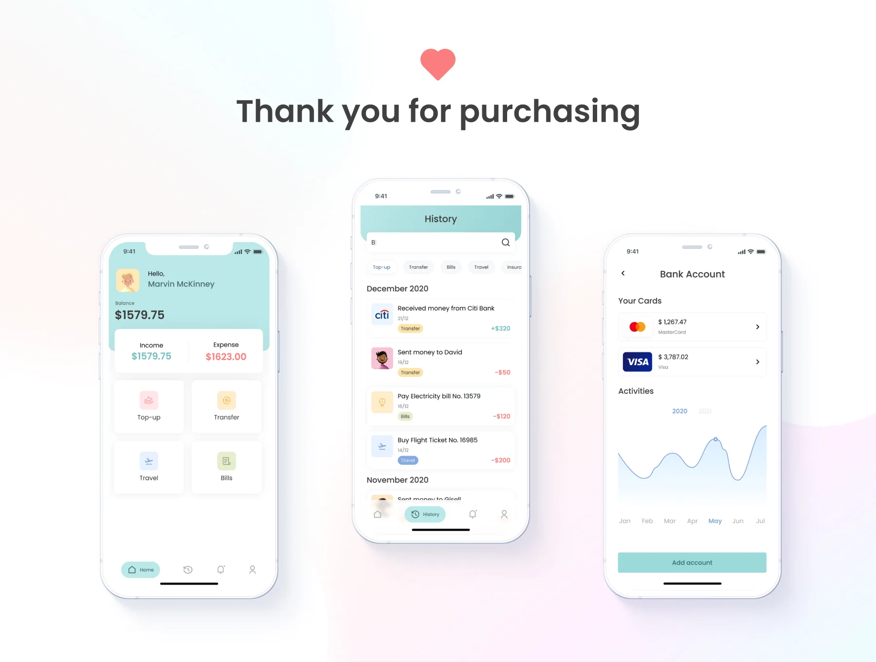 E Wallet : Money Transfer Mobile UI Kit 5
