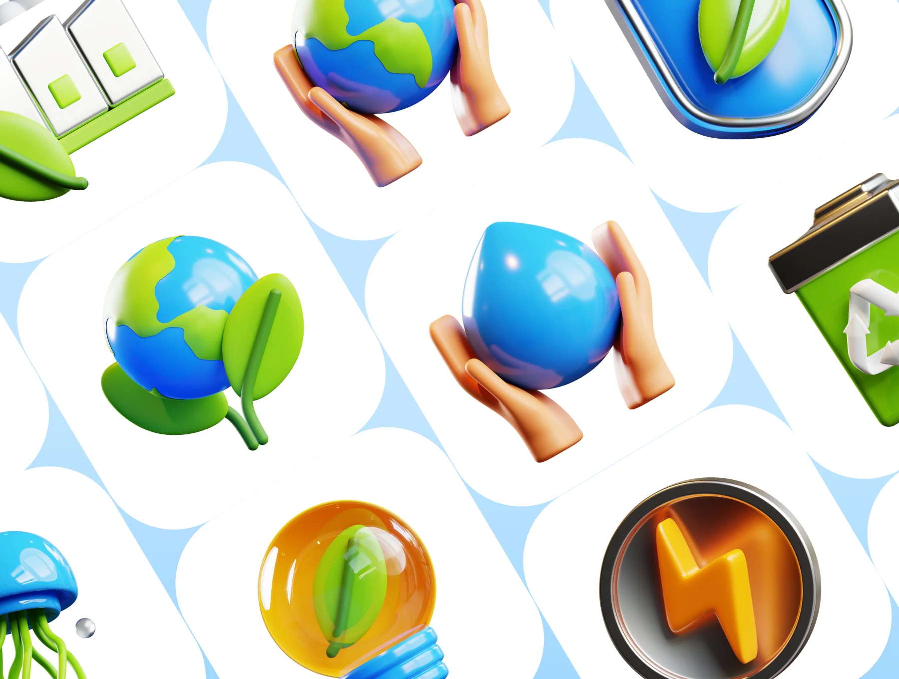 Earth Ecology 3D Icon pack 4