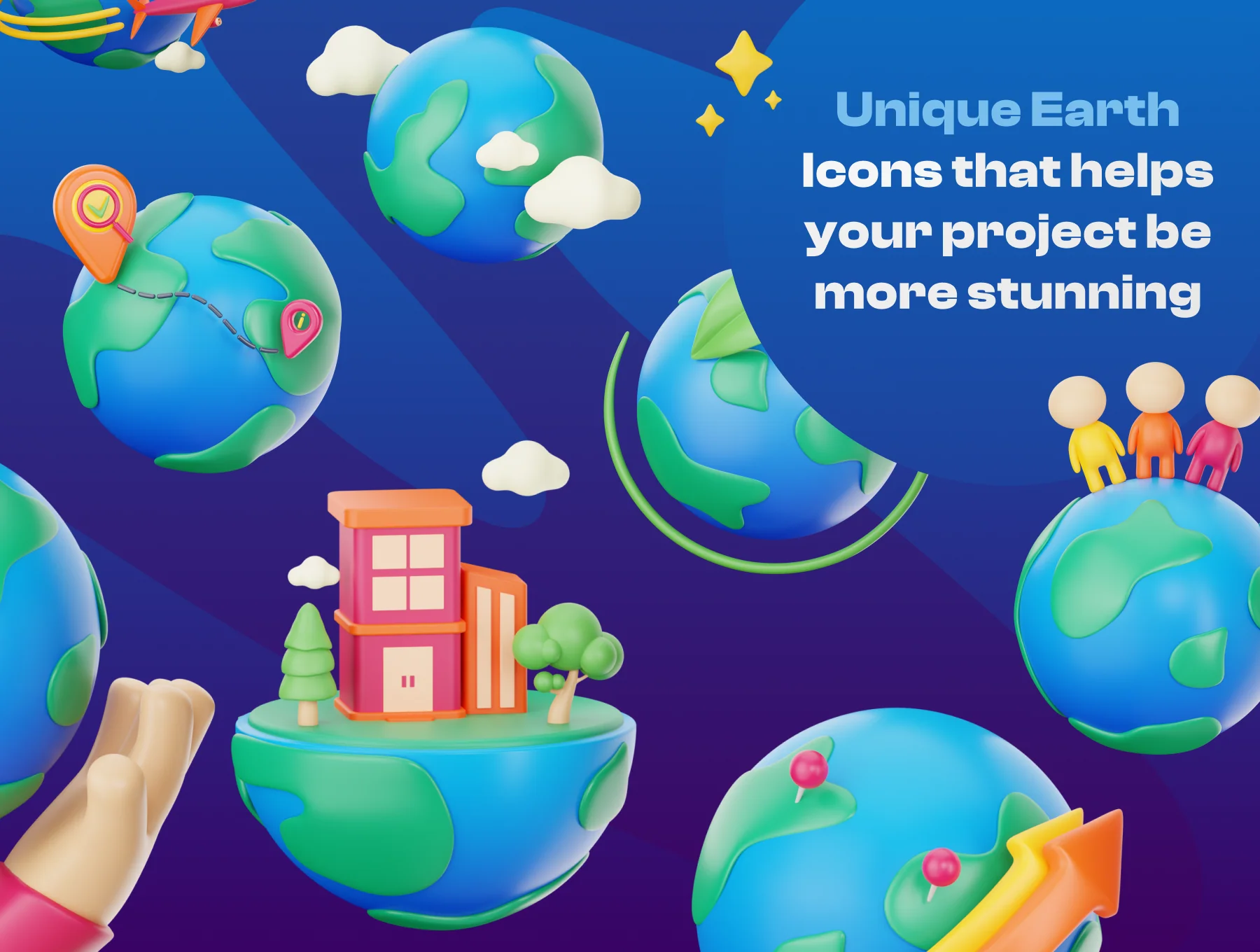 Earthy - Ecology & Earth 3D Icon Set 2