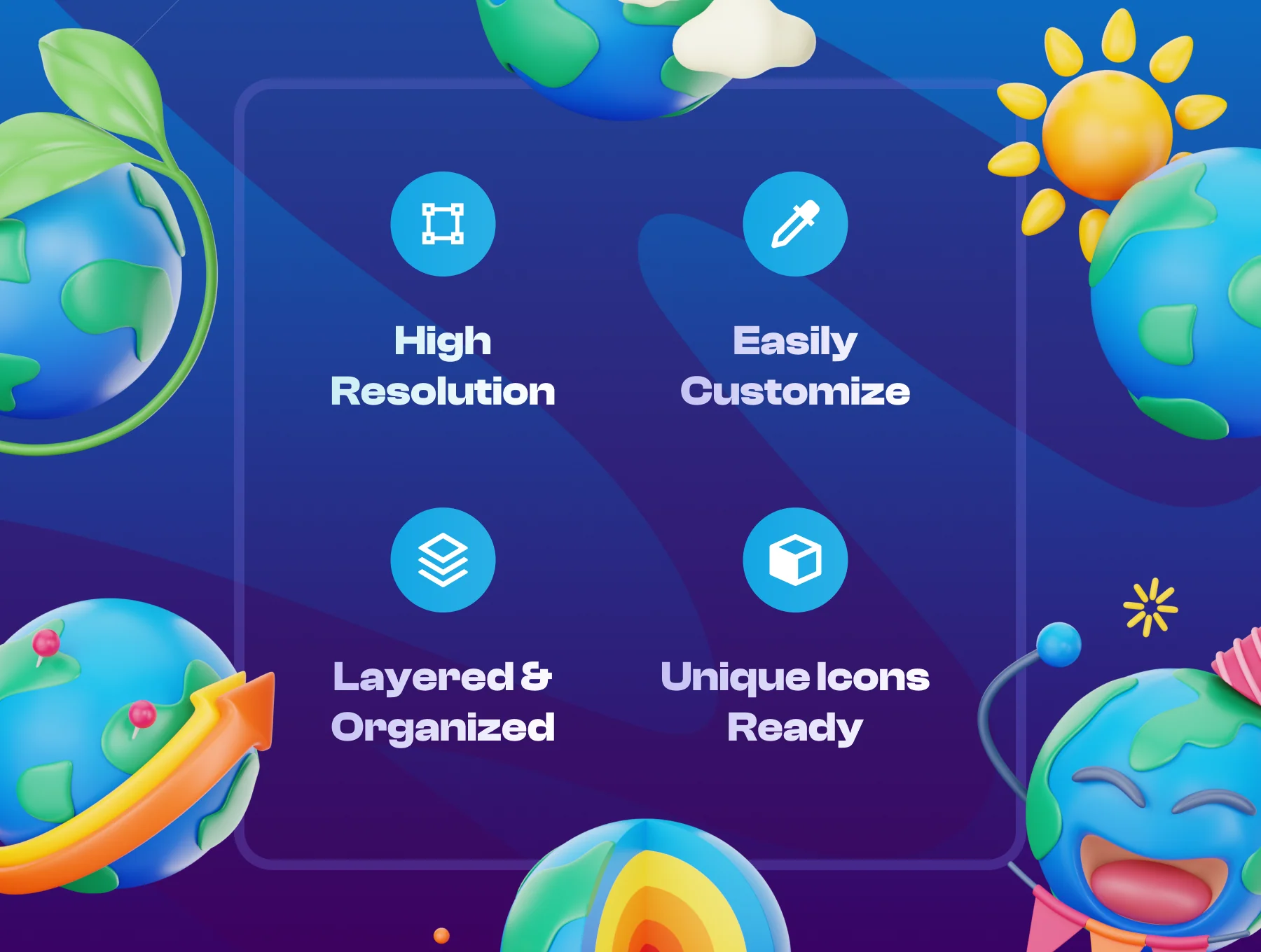 Earthy - Ecology & Earth 3D Icon Set 3