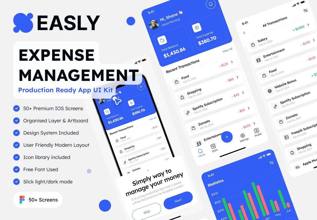 Easly - Expense Management App UI Kit