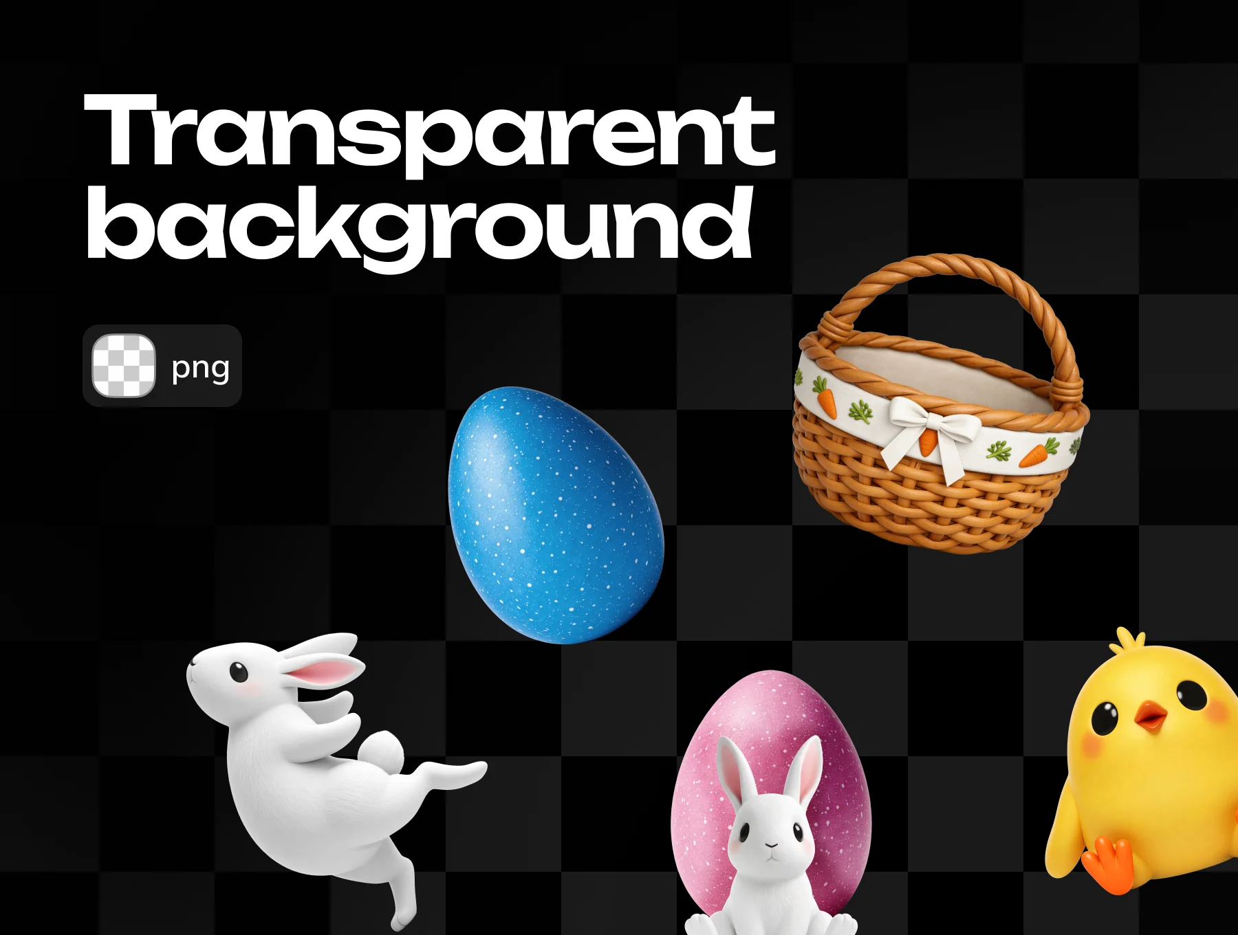 Easter  3d  Icons Illustrations 3