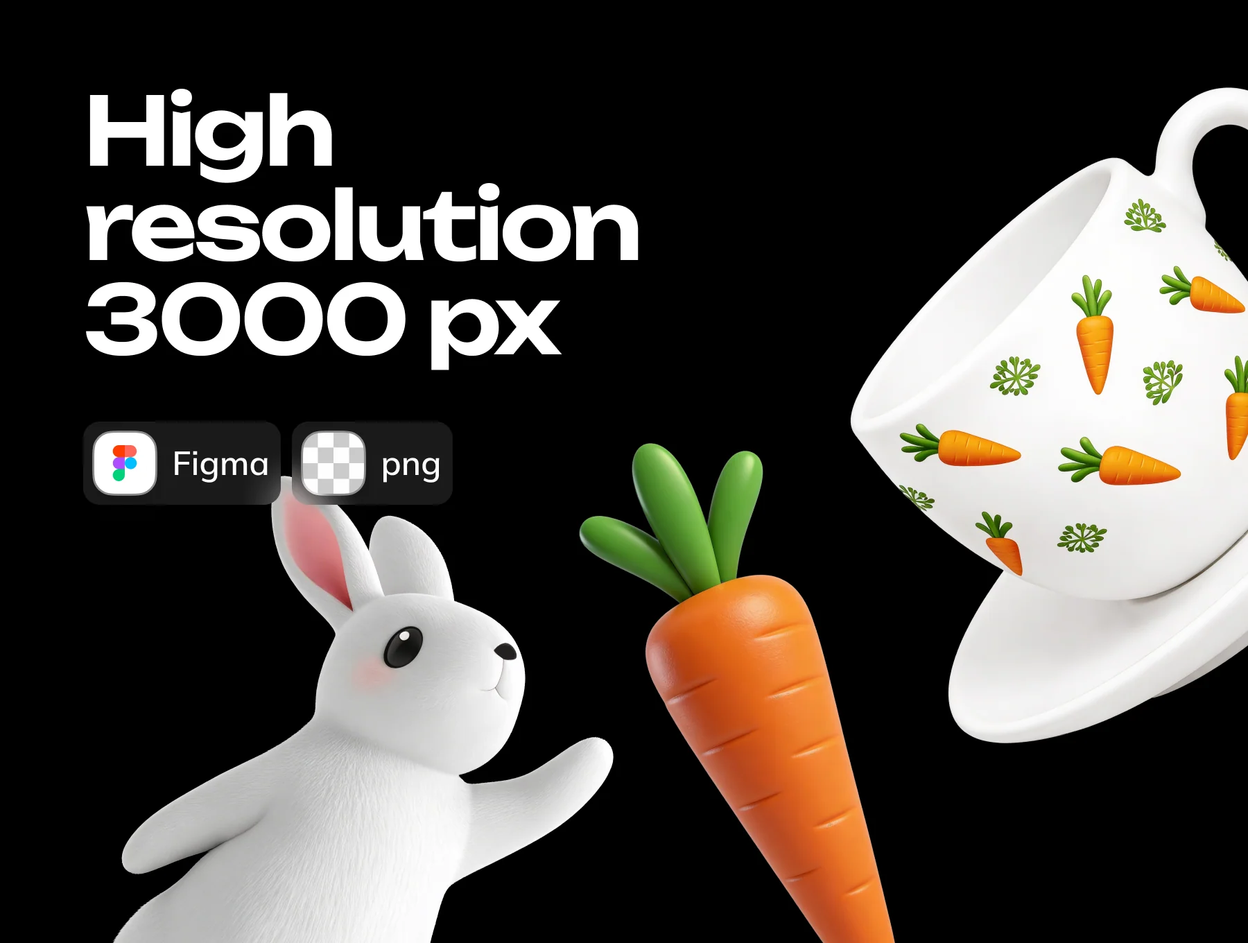 Easter  3d  Icons Illustrations 4