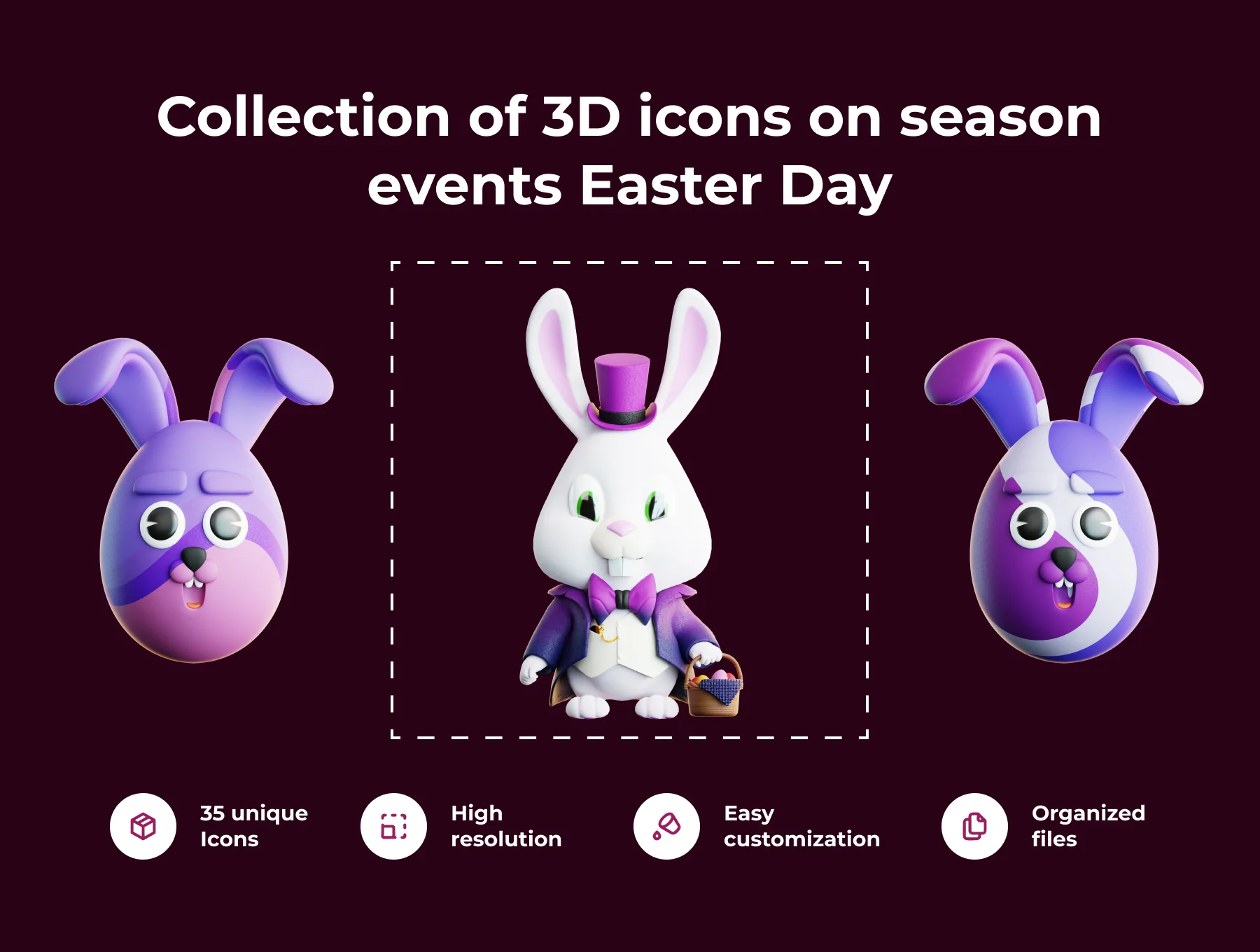 Easter Egg Day 3D Illustration Pack 2