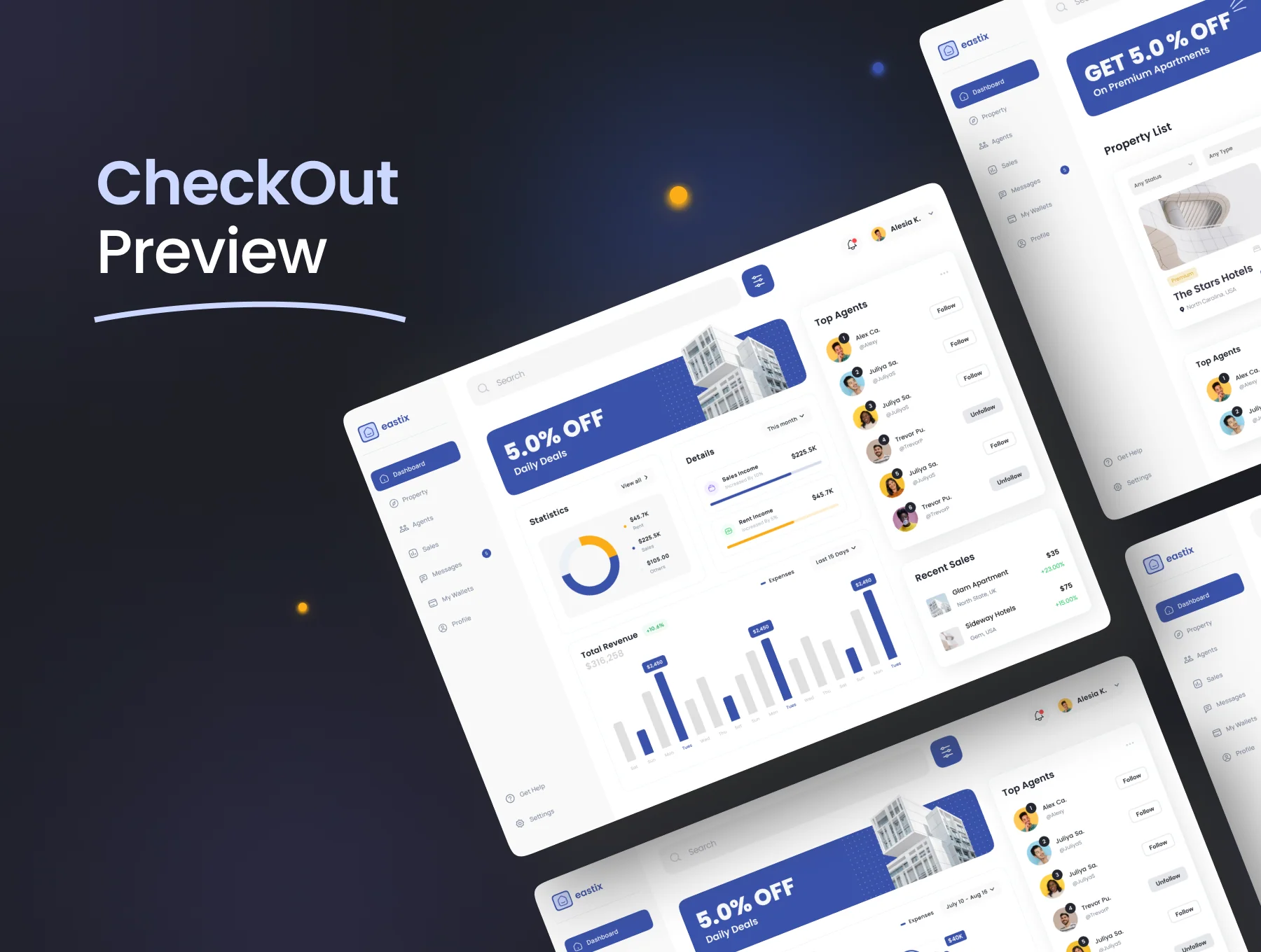Eastix - Real Estate Dashboard UI KIT 6