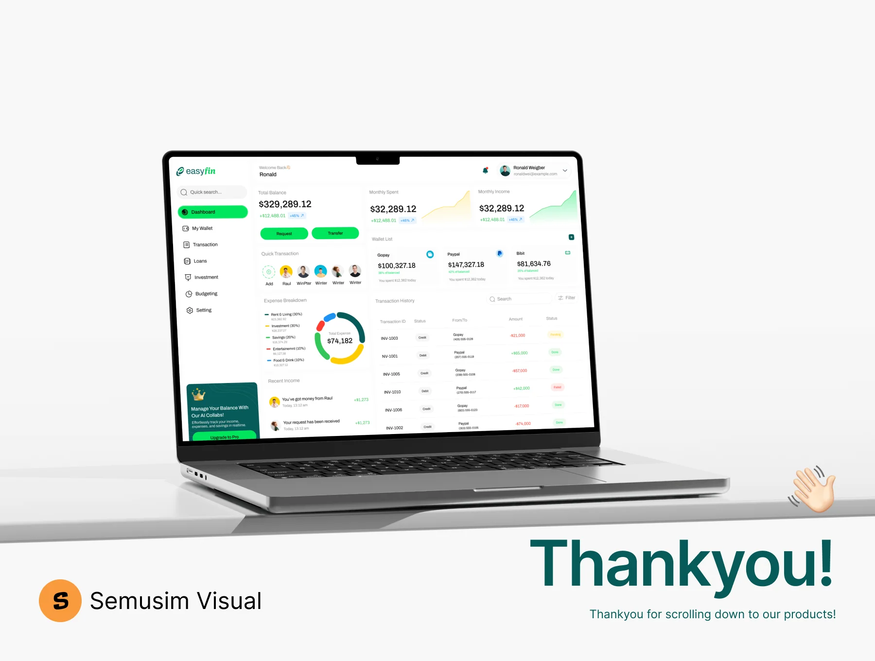 EasyFin - Finance Dashboard UI Kit 8