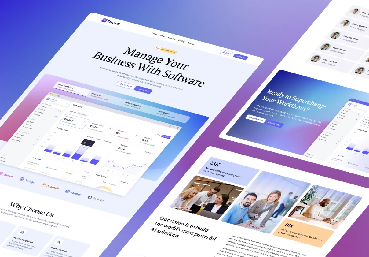 Easysoft - SaaS Startup Website Template