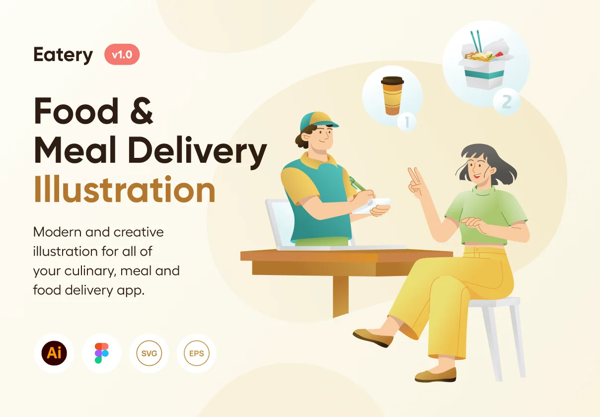 Eatery - Food & Meal Delivery Illustrations