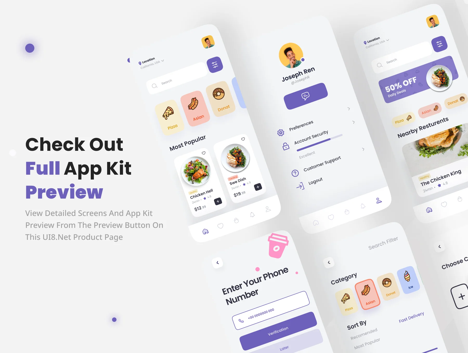 Eatly - Food Delivery App UI Kit 6