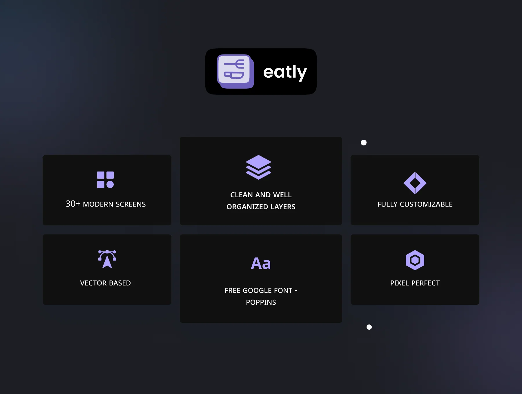 Eatly - Food Delivery Landing Page & Web UI KIT 4