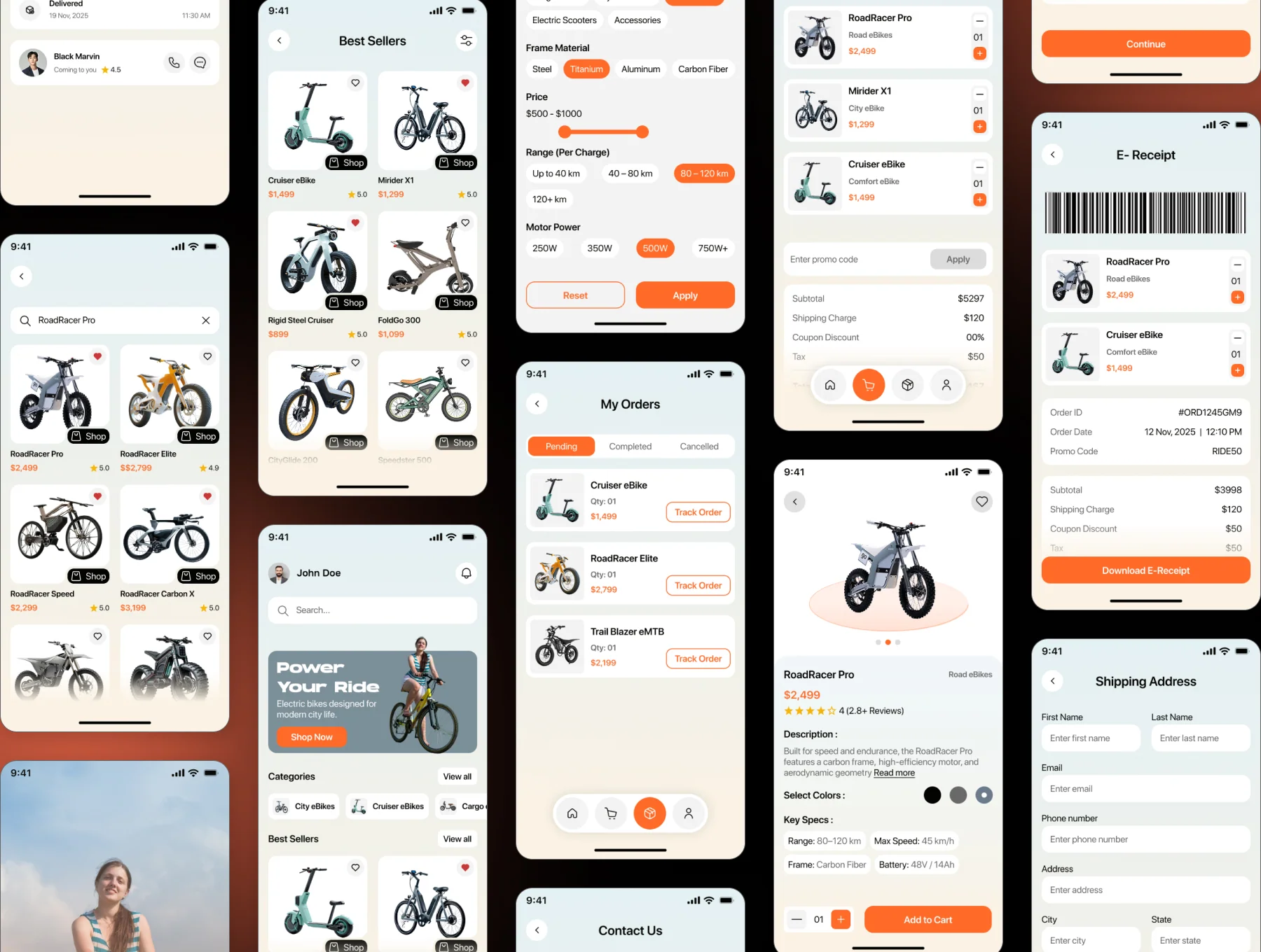 eBikely Store -  Ecommerce App UI Kit 4