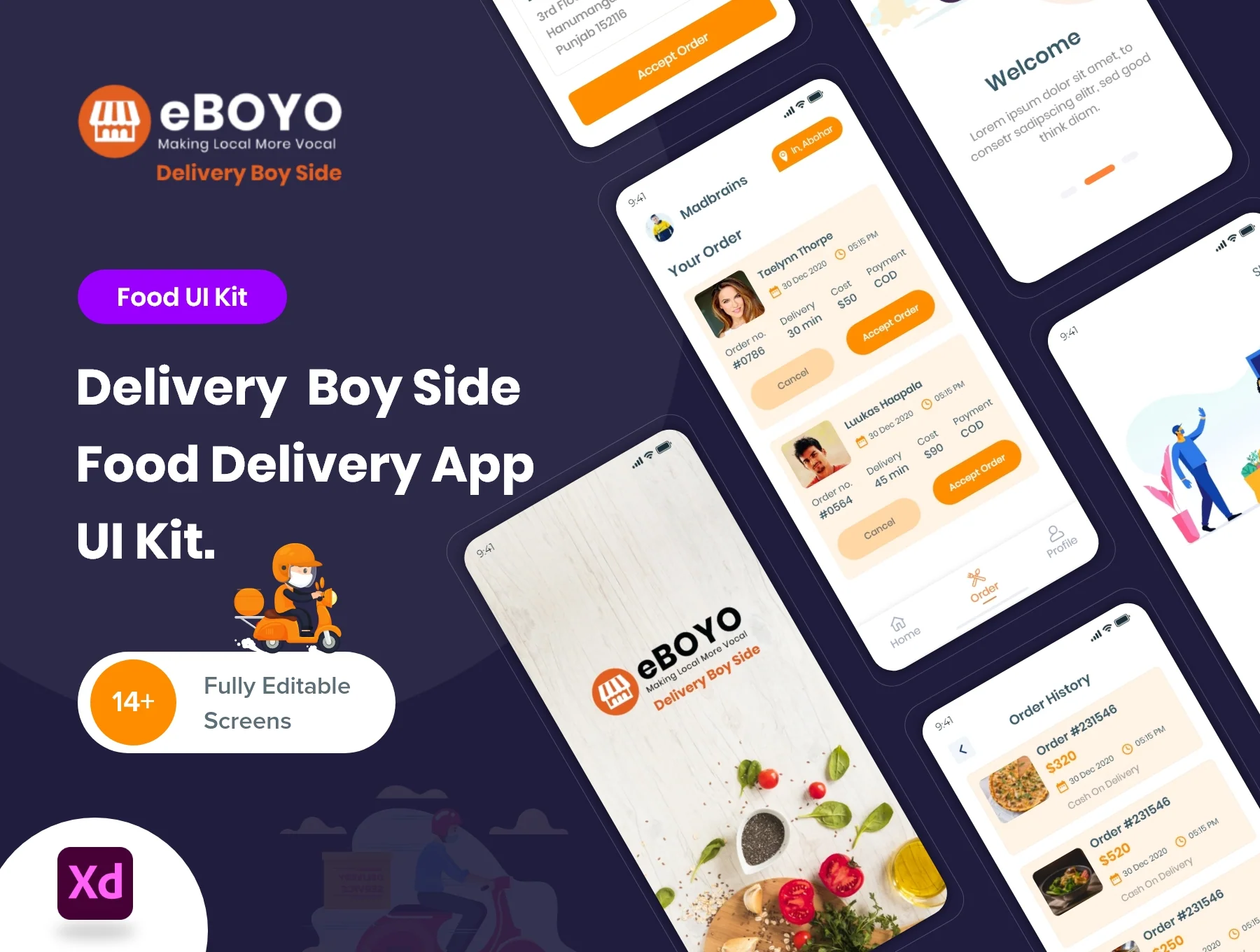eBOYO Delivery View - Ecommerce Product Delivery UI Design Template