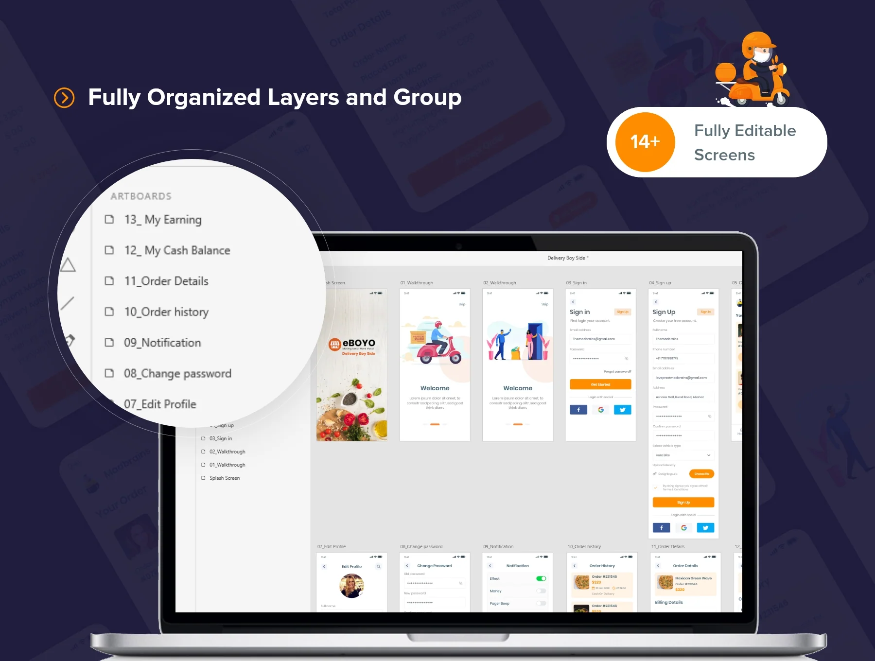 eBOYO Delivery View - Ecommerce Product Delivery UI Design Template 2