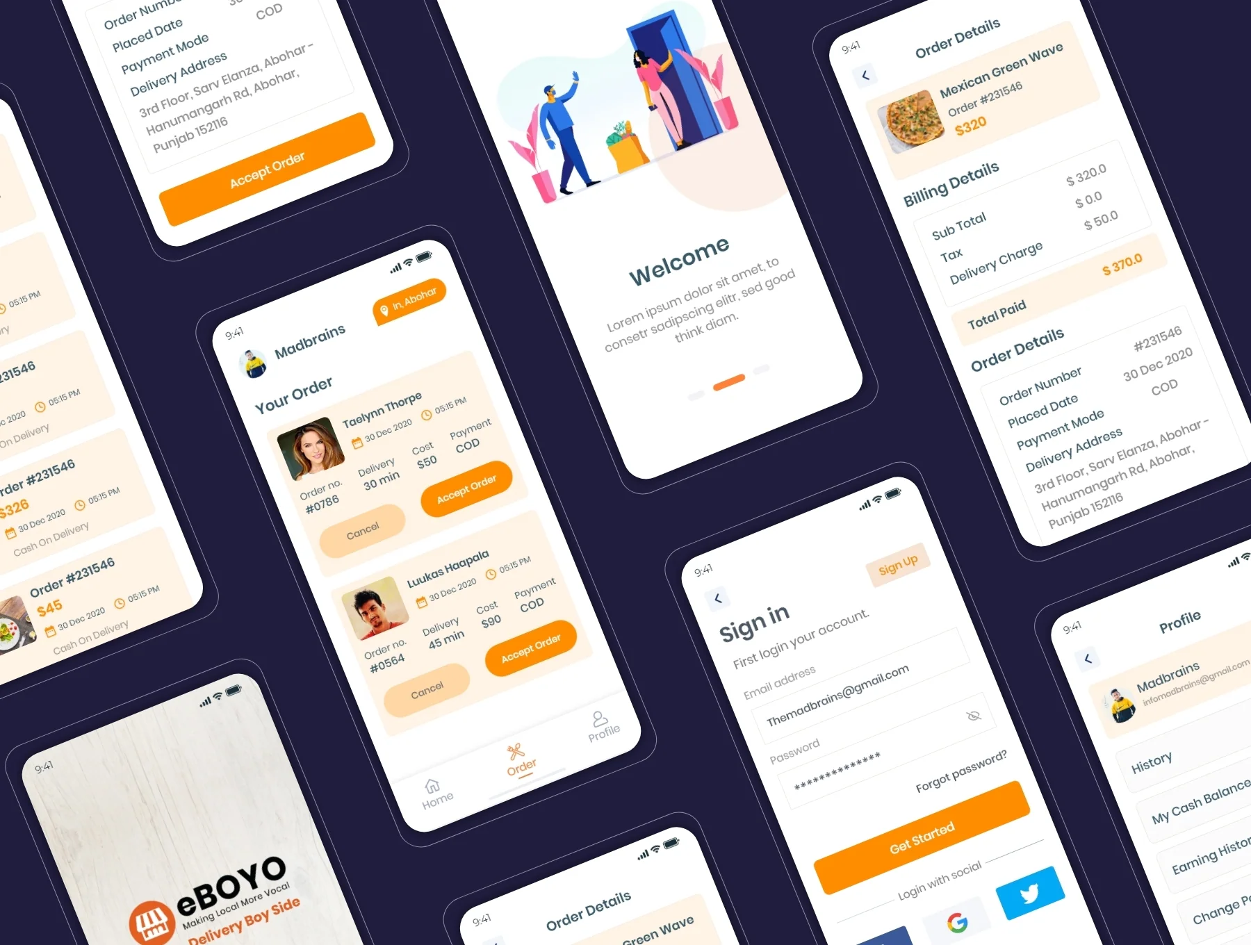 eBOYO Delivery View - Ecommerce Product Delivery UI Design Template 4