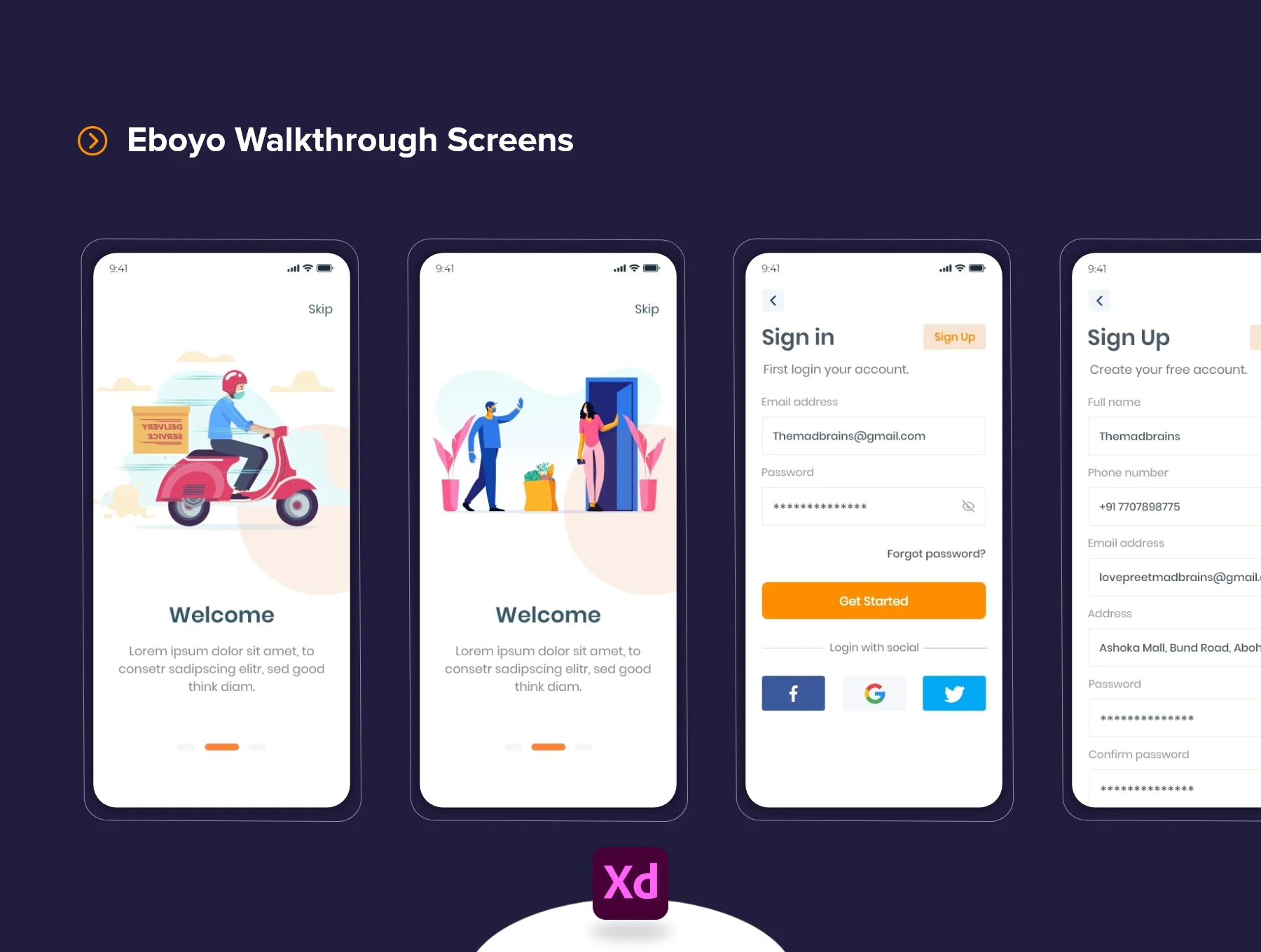 eBOYO Delivery View - Ecommerce Product Delivery UI Design Template 5