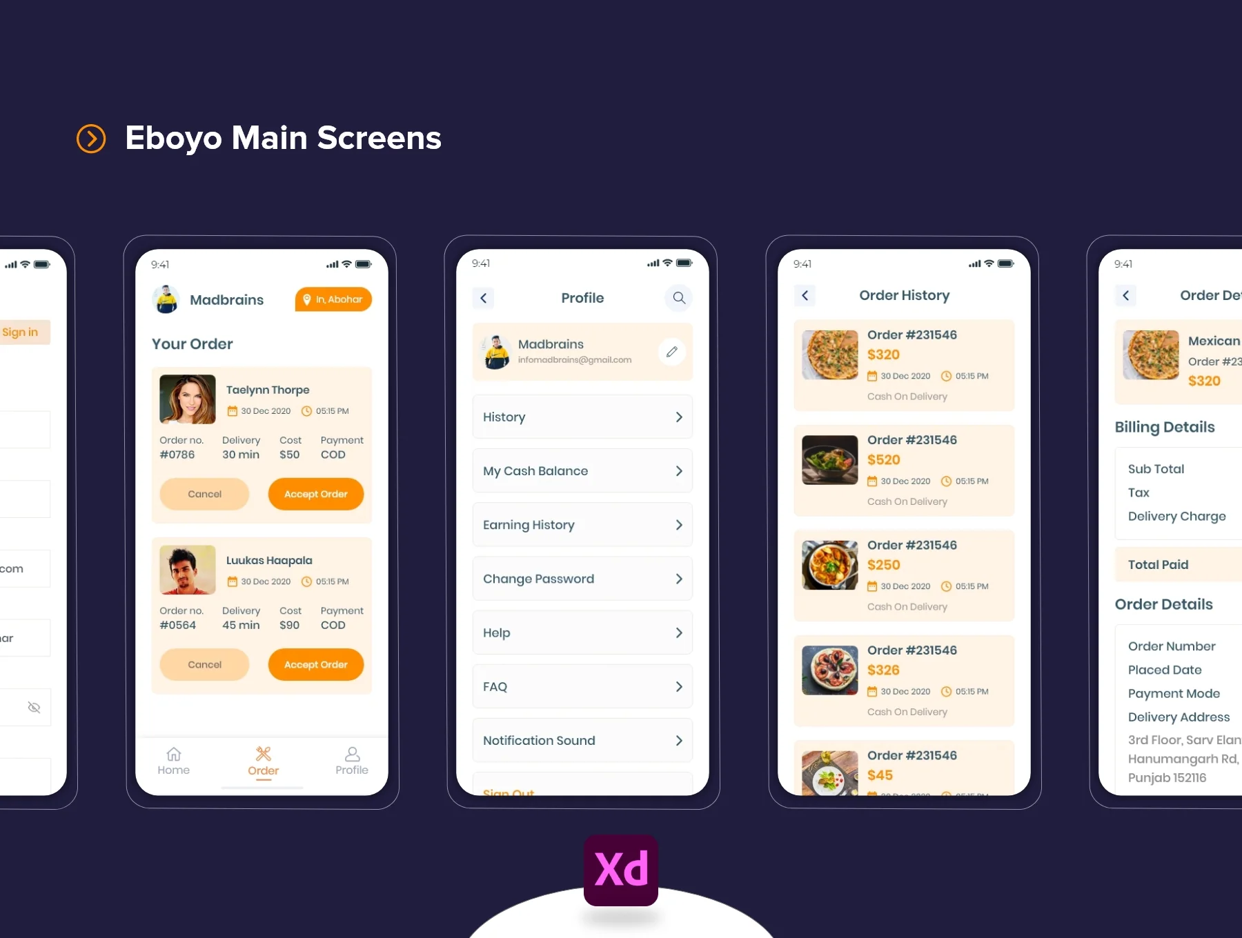 eBOYO Delivery View - Ecommerce Product Delivery UI Design Template 6