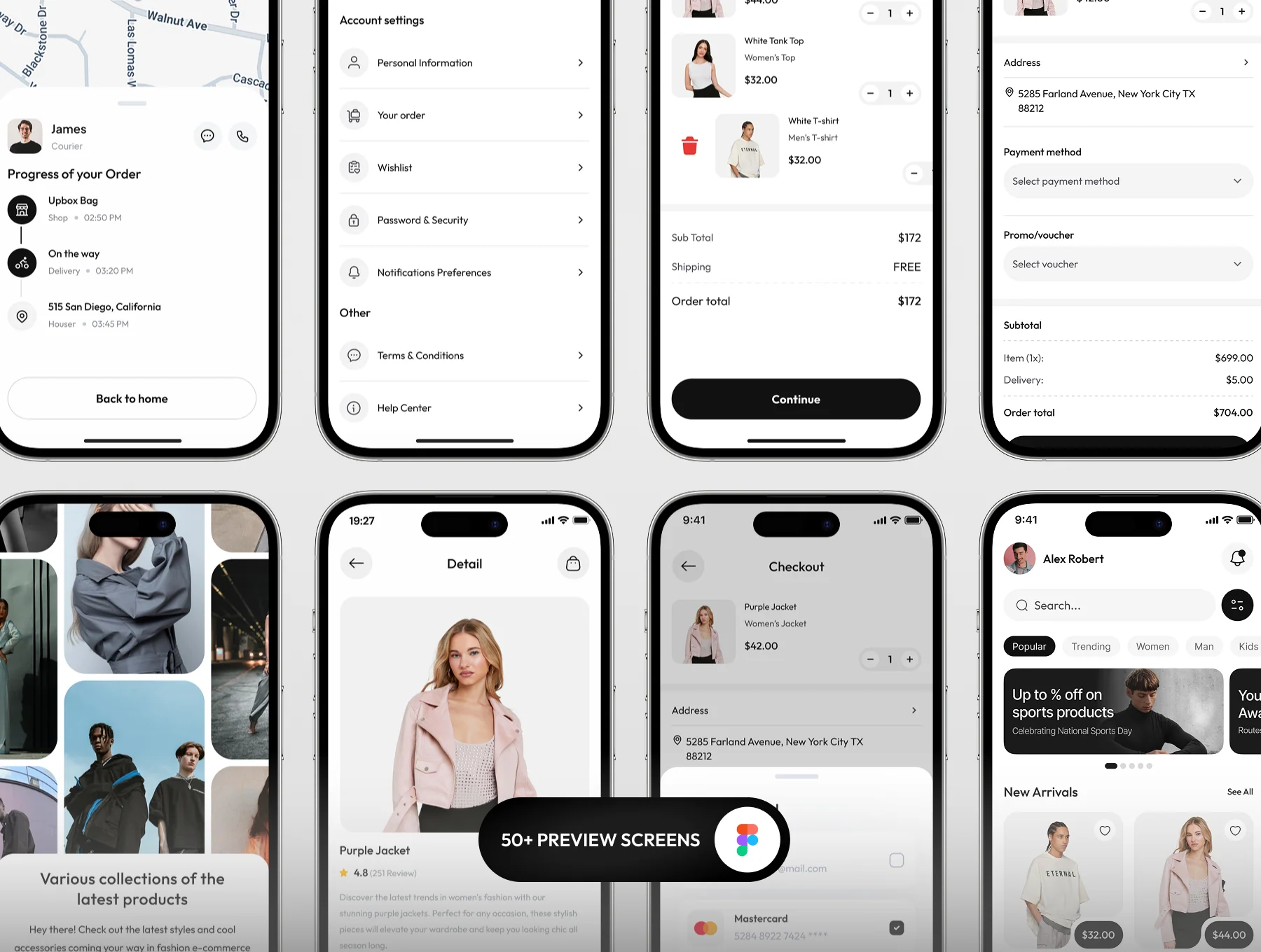 Ecarty - Fashion E-commerce Mobile App UI Kit 2