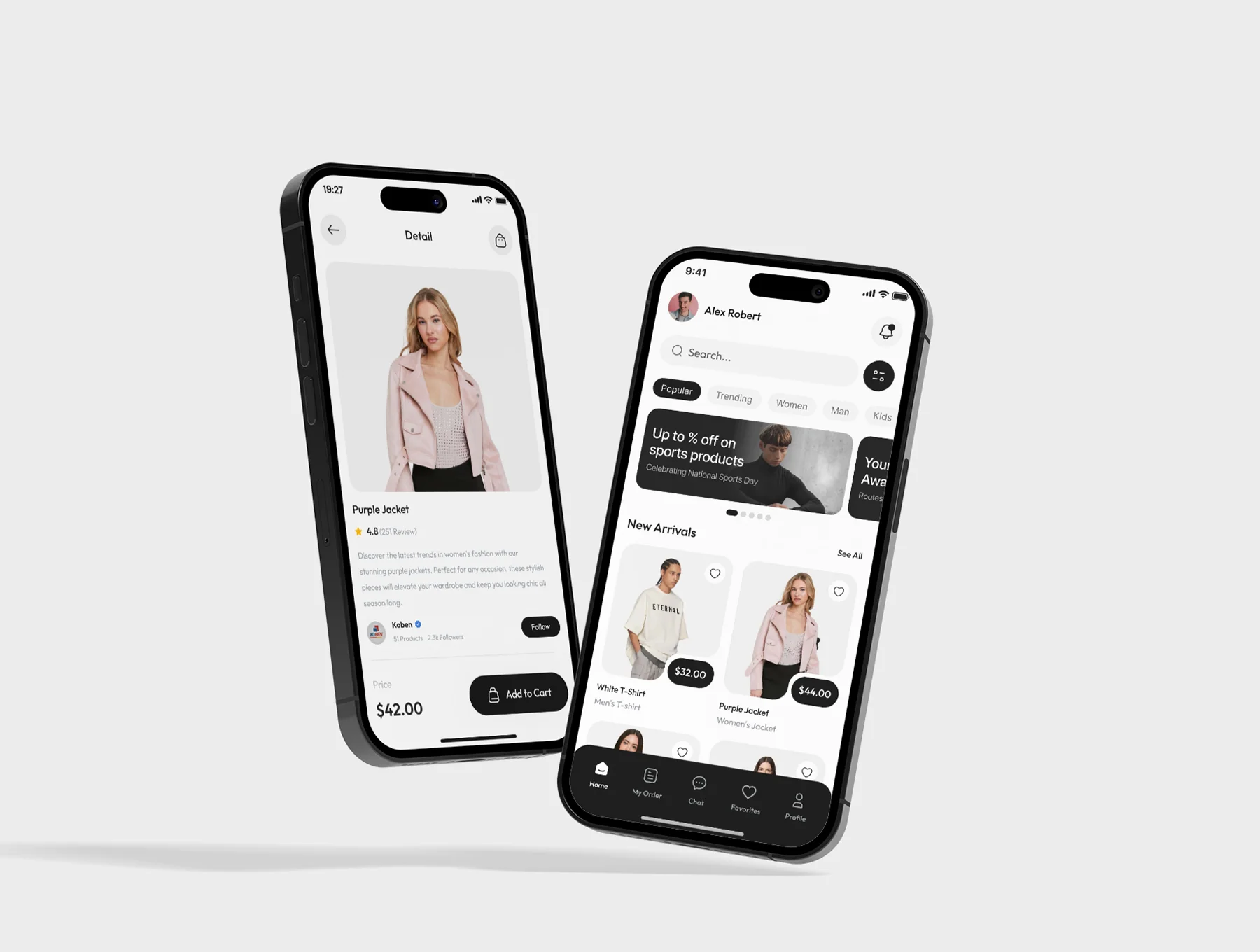 Ecarty - Fashion E-commerce Mobile App UI Kit 3