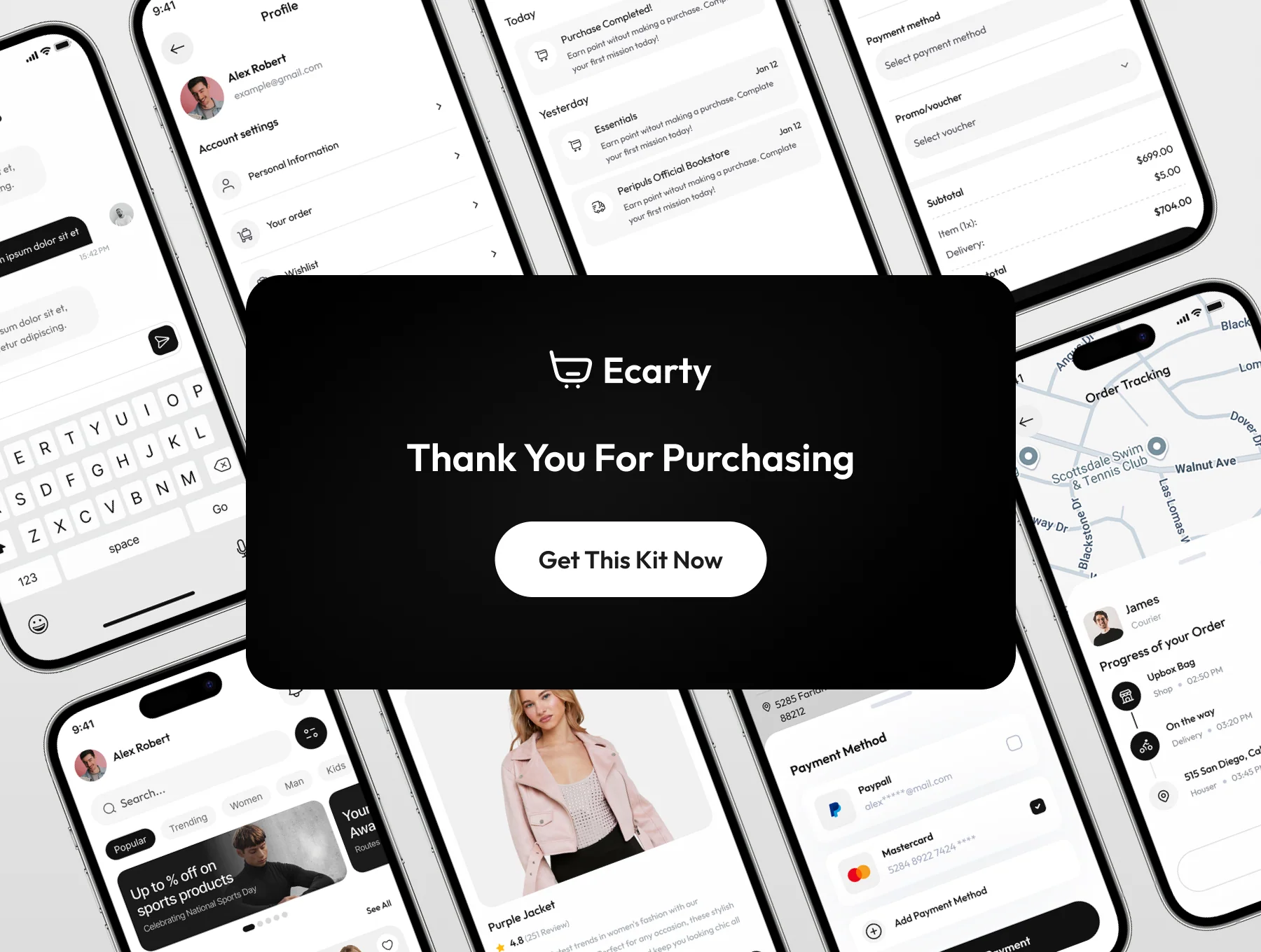 Ecarty - Fashion E-commerce Mobile App UI Kit 6