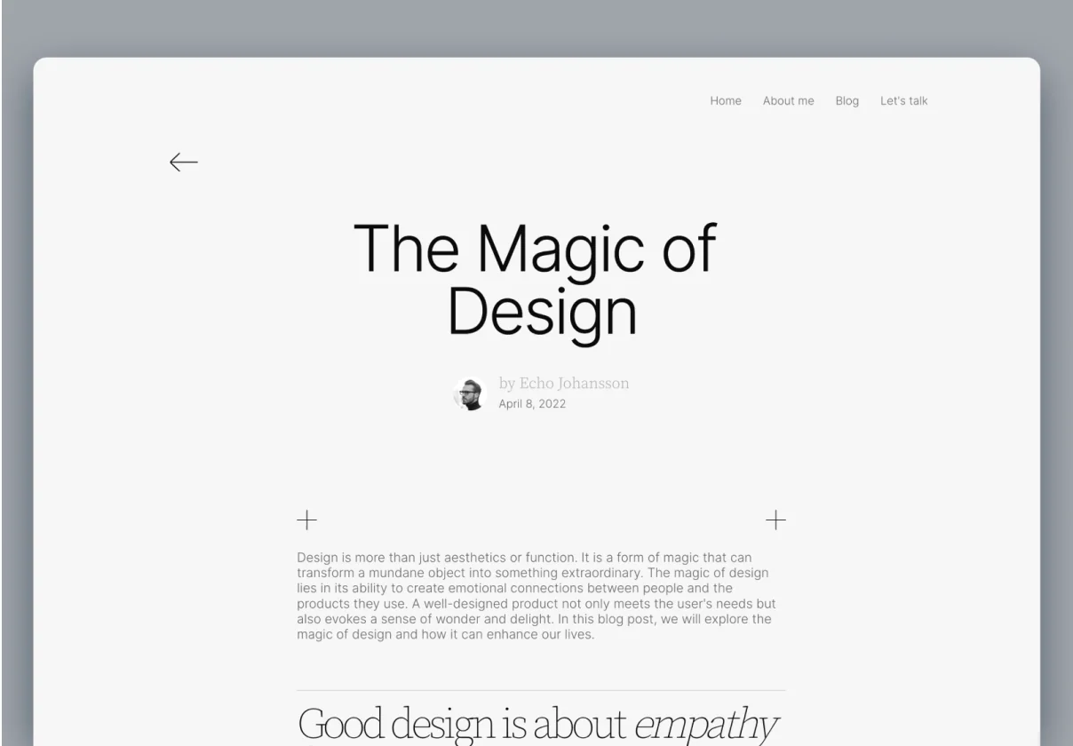 Echo Framer Template