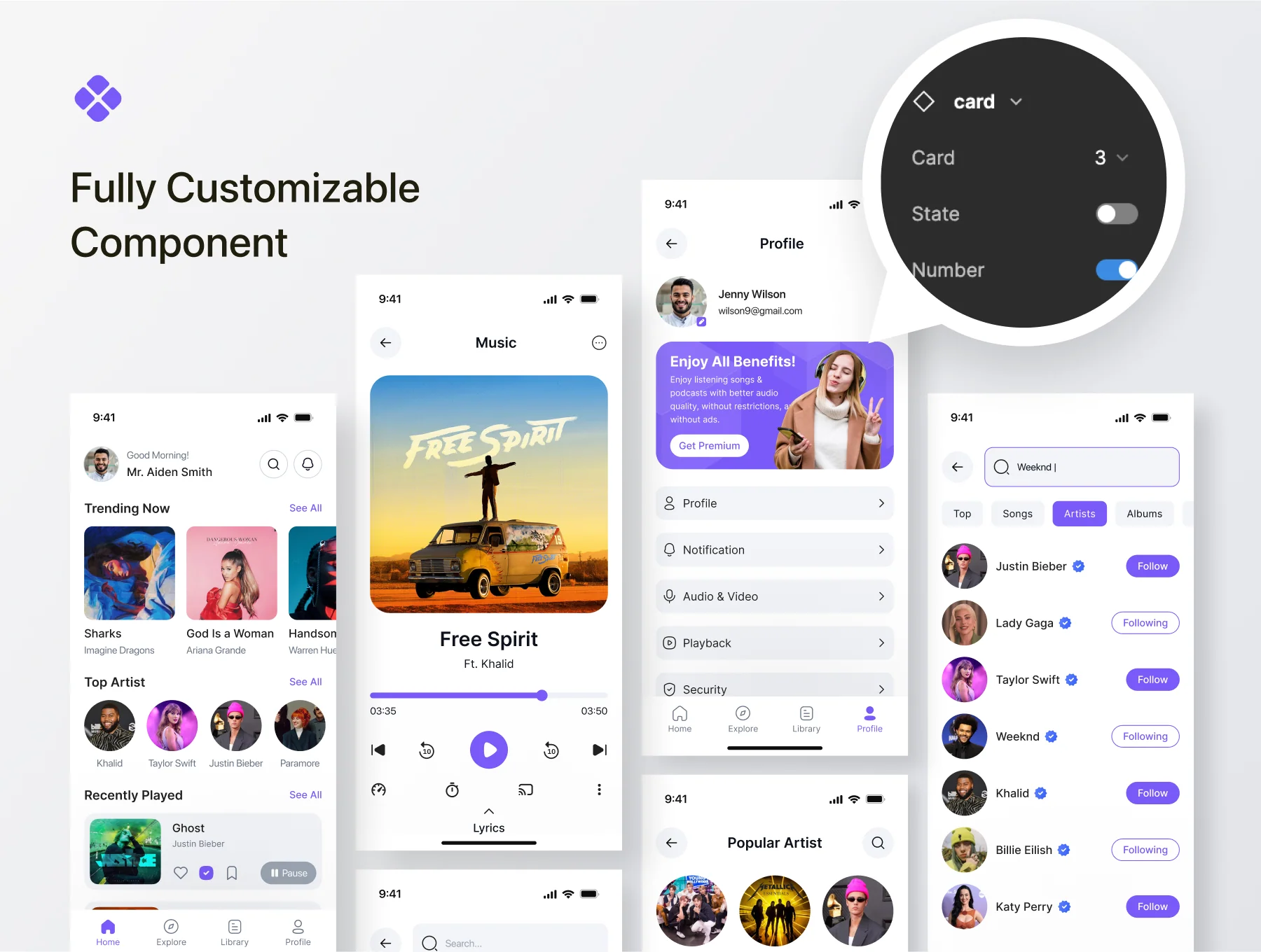 EchoBeat Music  Player Mobile App UI Kit 3