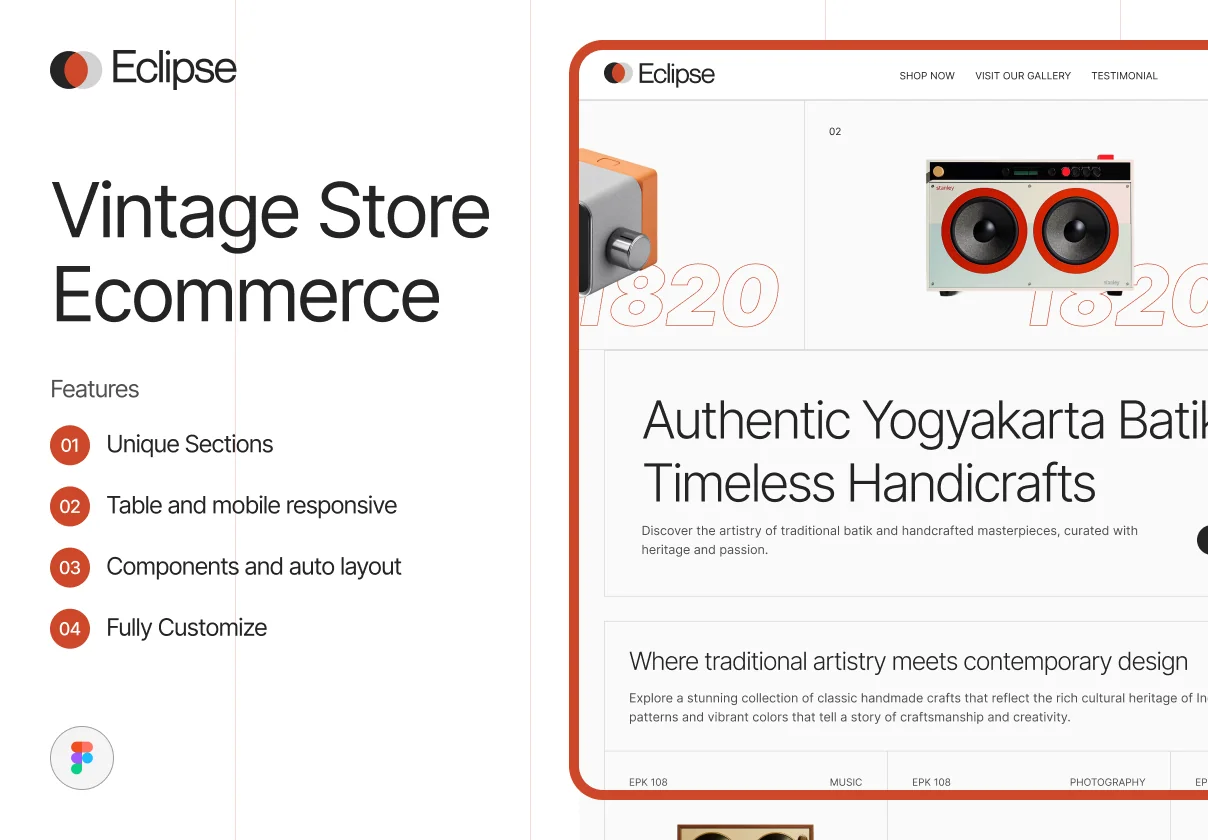 Eclipse - Vintage Store Web Ecommerce